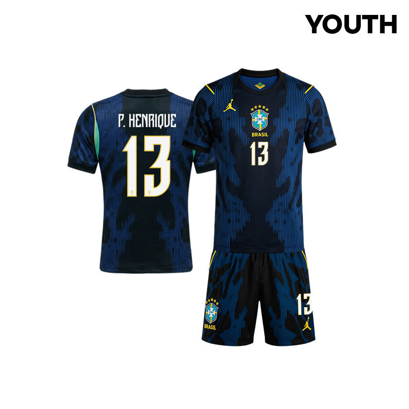 Paulo Henrique 13 Brazil 2026 YOUTH Away Jersey & Shorts Set - Blue