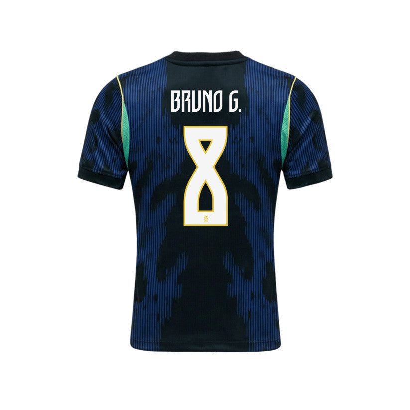 Bruno Guimarães 8 Brazil 2026 YOUTH Away Jersey & Shorts Set - Blue