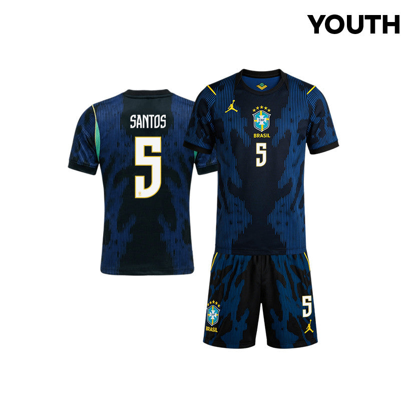 Andrey Santos 5 Brazil 2026 YOUTH Away Jersey & Shorts Set - Blue