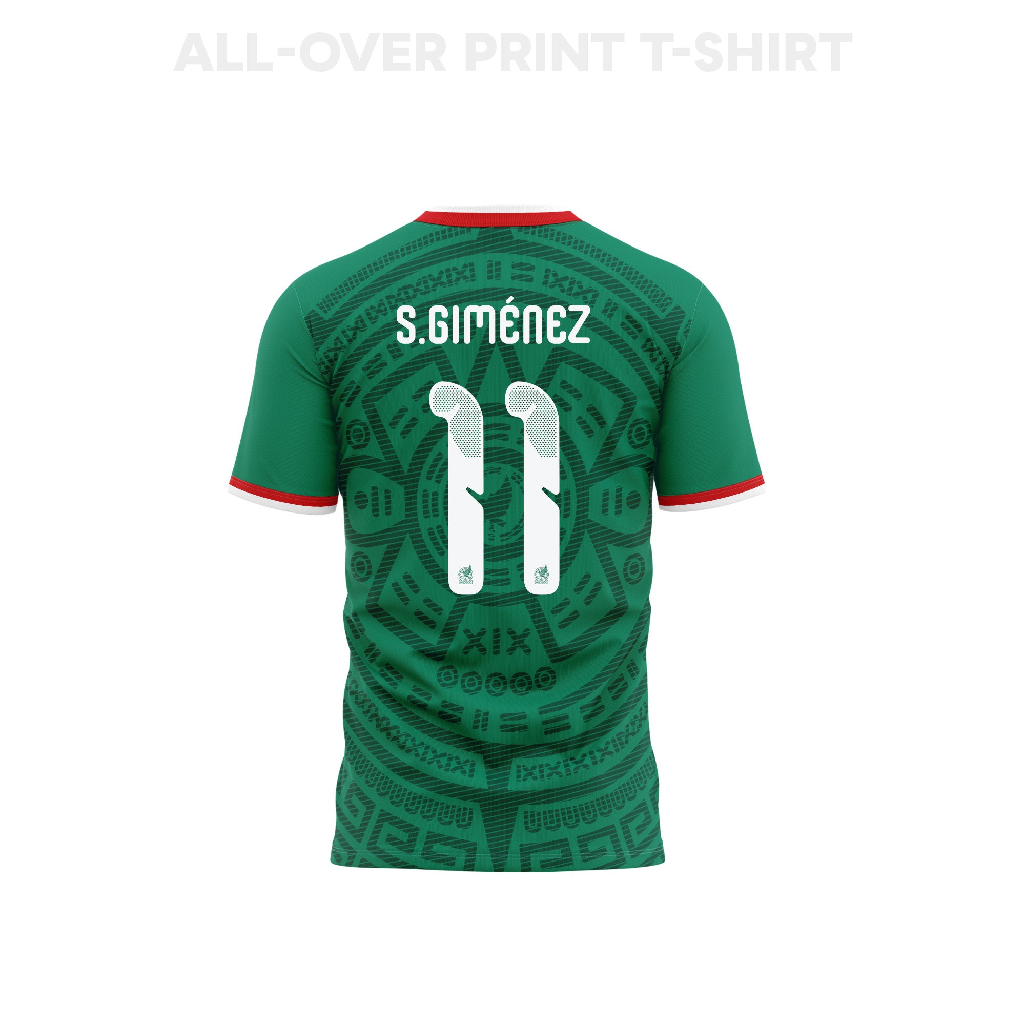 Santiago Giménez 11 Mexico 2026 Home 3D T-Shirt Fully Printed – Unisex, Green
