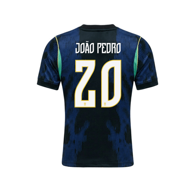 João Pedro 20 Brazil 2026 YOUTH Away Jersey & Shorts Set - Blue