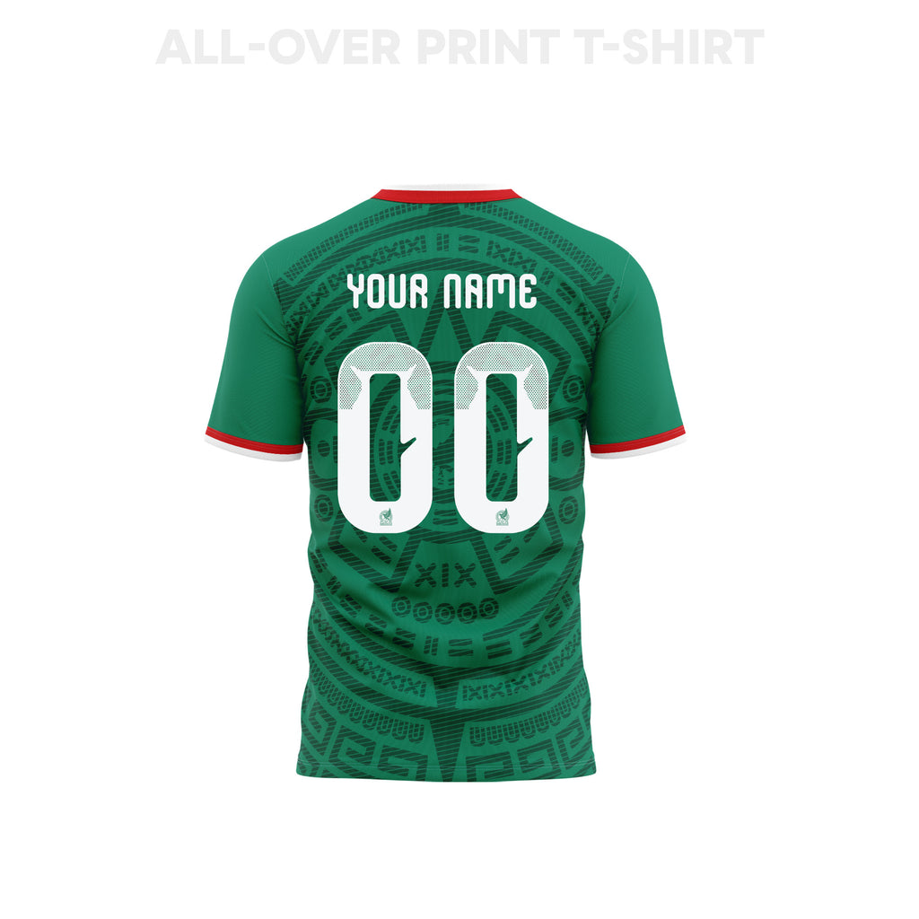 Mexico 2026 Home 3D T-Shirt Fully Printed – Personalized – Unisex, Green