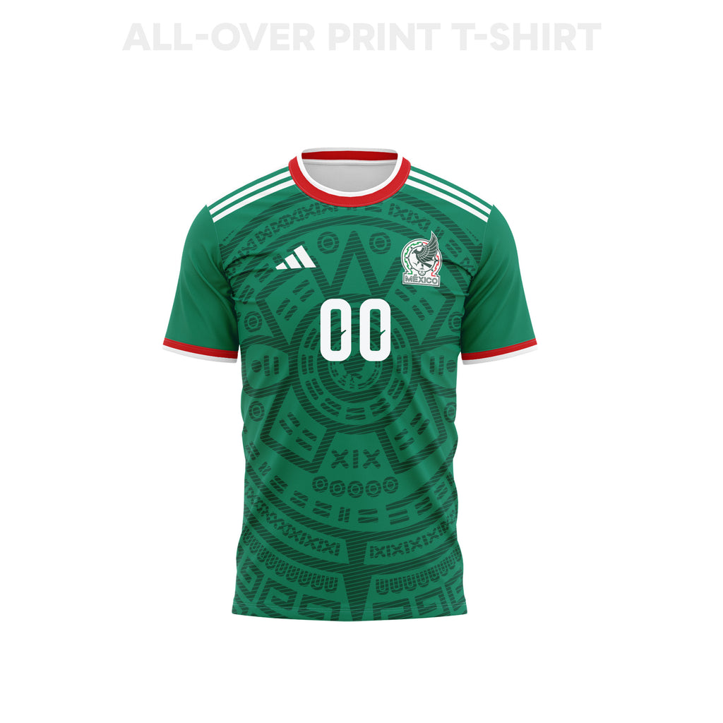 Mexico 2026 Home 3D T-Shirt Fully Printed – Personalized – Unisex, Green