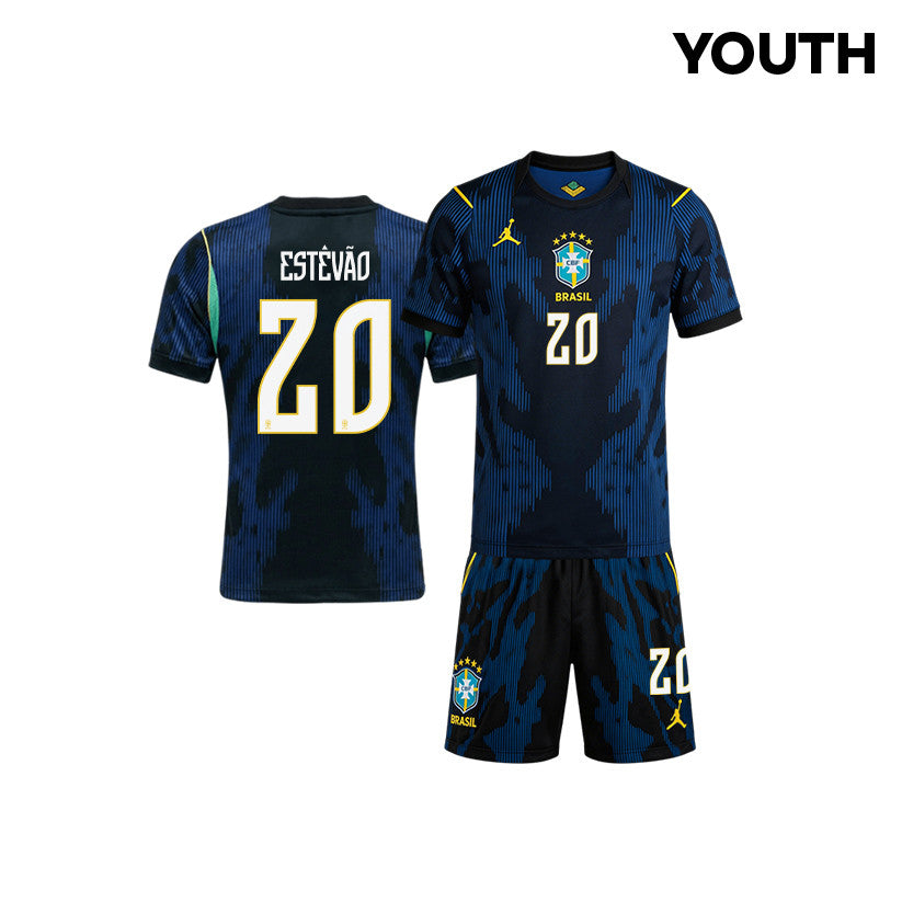 Estêvão 20 Brazil 2026 YOUTH Away Jersey & Shorts Set - Blue