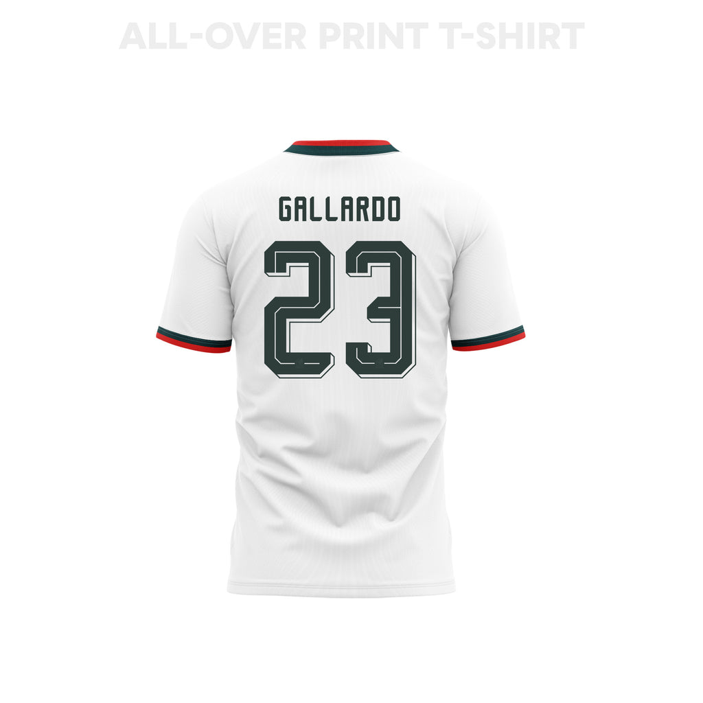 Jesús Gallardo 23 Youth Mexico 2026 Away 3D T-shirt Fully Printed – White