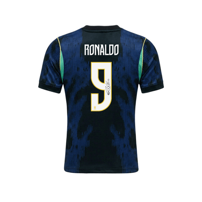 Ronaldo Nazário 9 Brazil 2026 YOUTH Away Jersey & Shorts Set - Blue