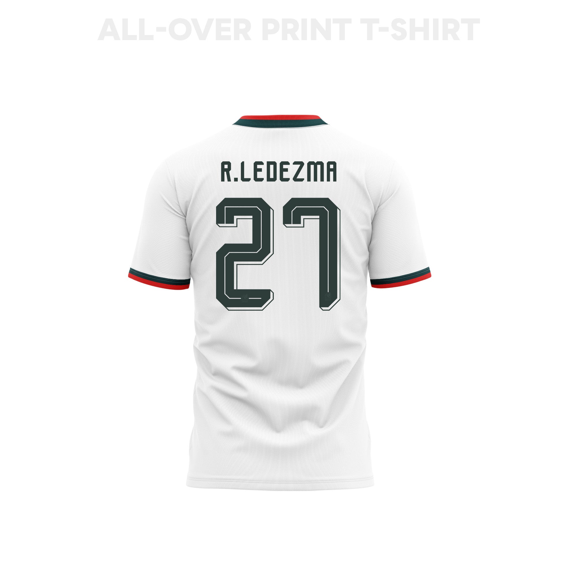 Richard Ledezma 27 Youth Mexico 2026 Away 3D T-shirt Fully Printed – White