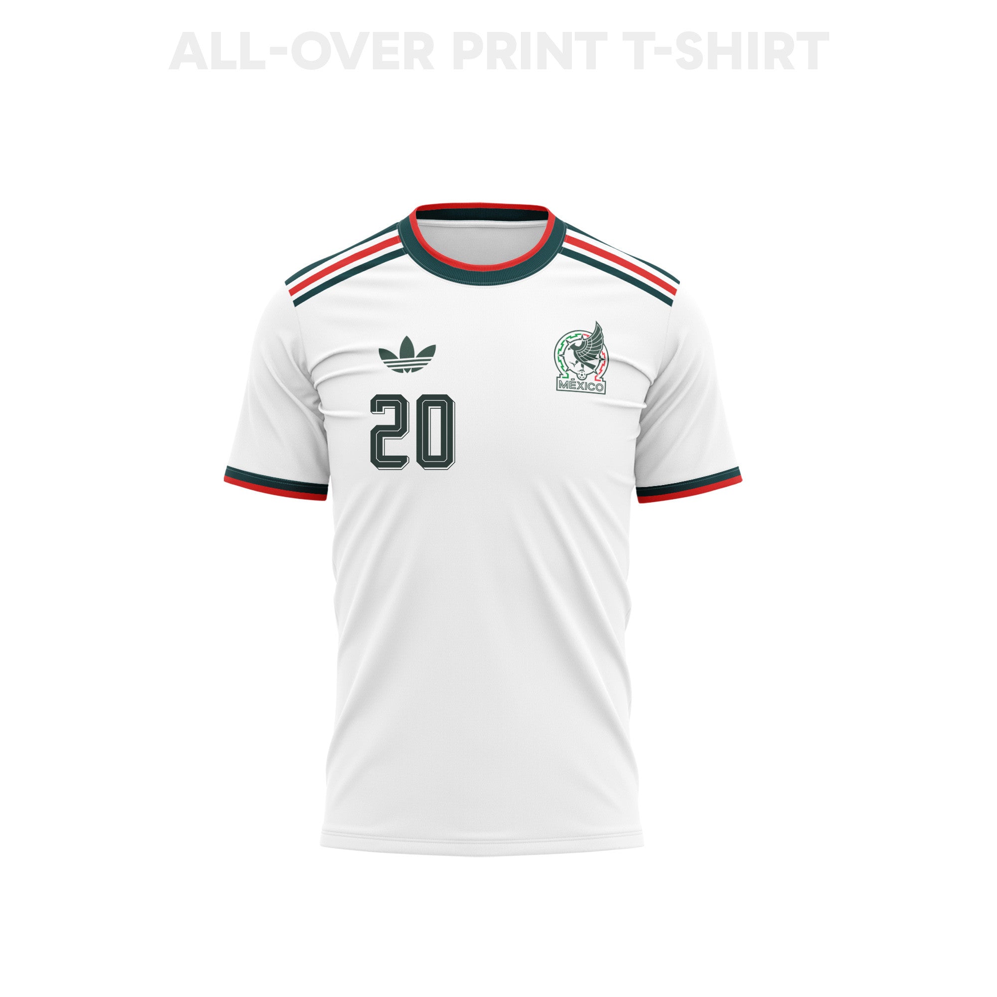 Henry Martín 20 Youth Mexico 2026 Away 3D T-shirt Fully Printed – White