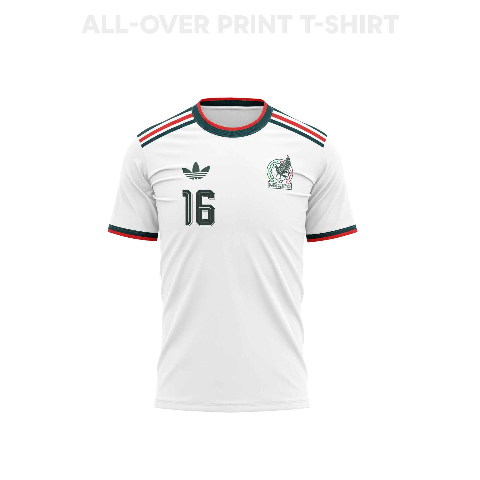 Julián Quiñones 16 Youth Mexico 2026 Away 3D T-shirt Fully Printed – White