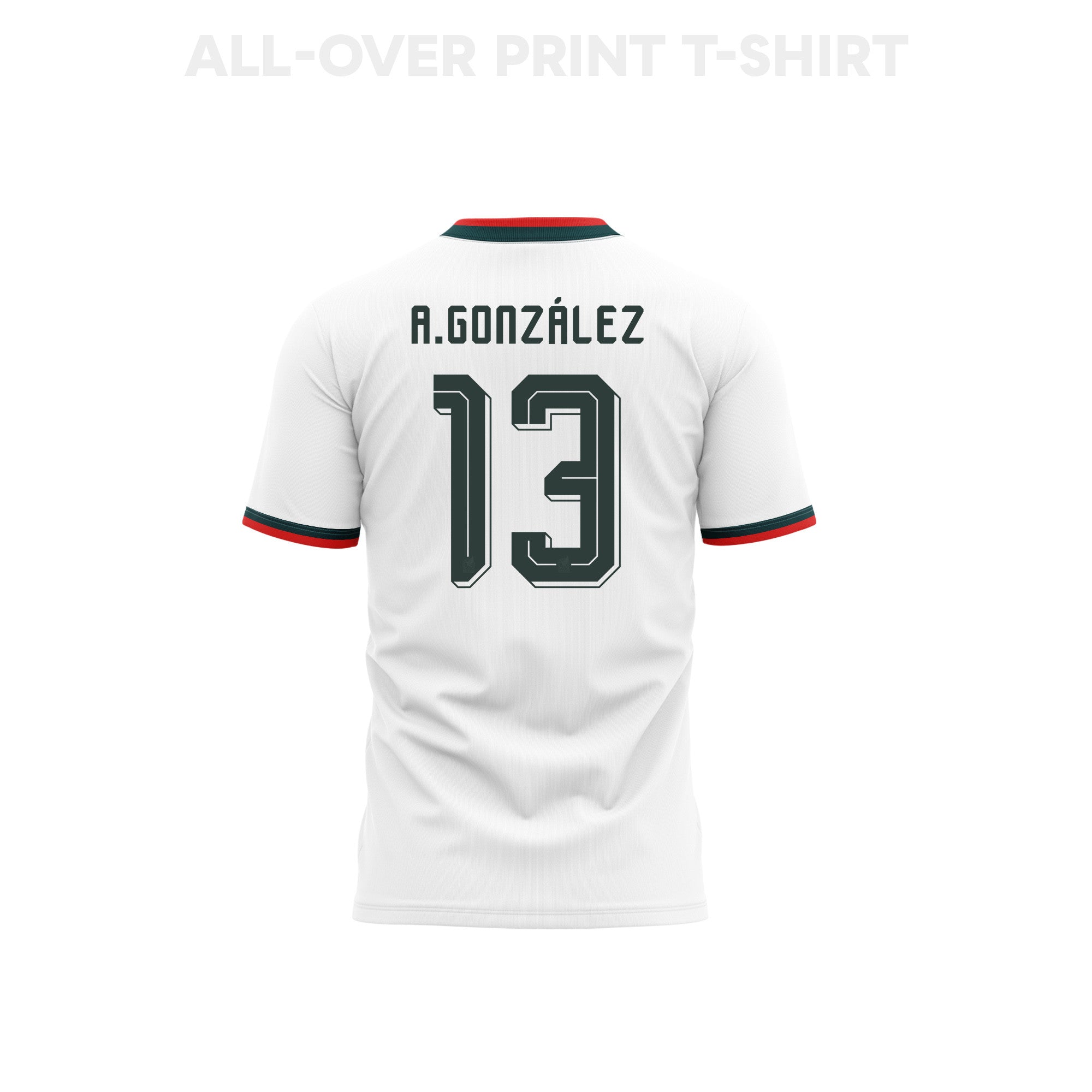 Armando González 13 Youth Mexico 2026 Away 3D T-shirt Fully Printed – White