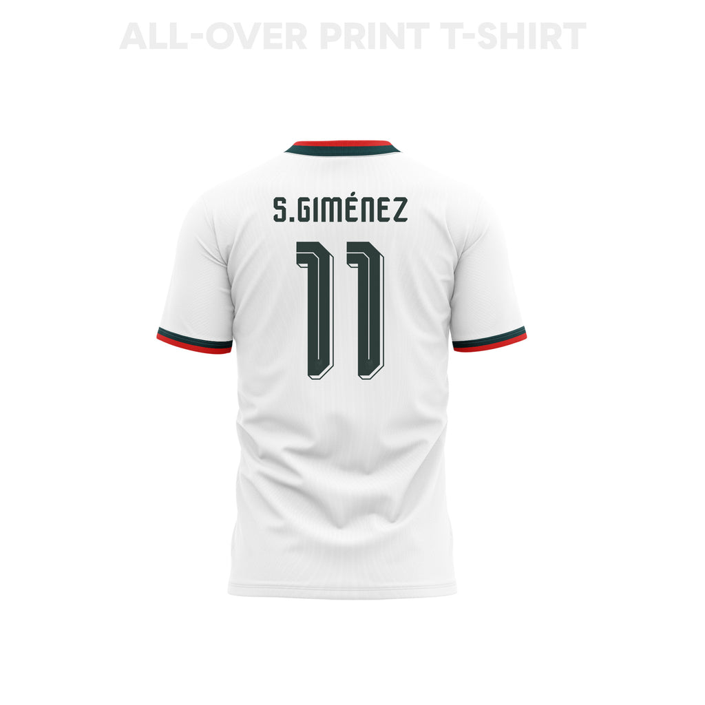 Santiago Giménez 11 Youth Mexico 2026 Away 3D T-shirt Fully Printed – White