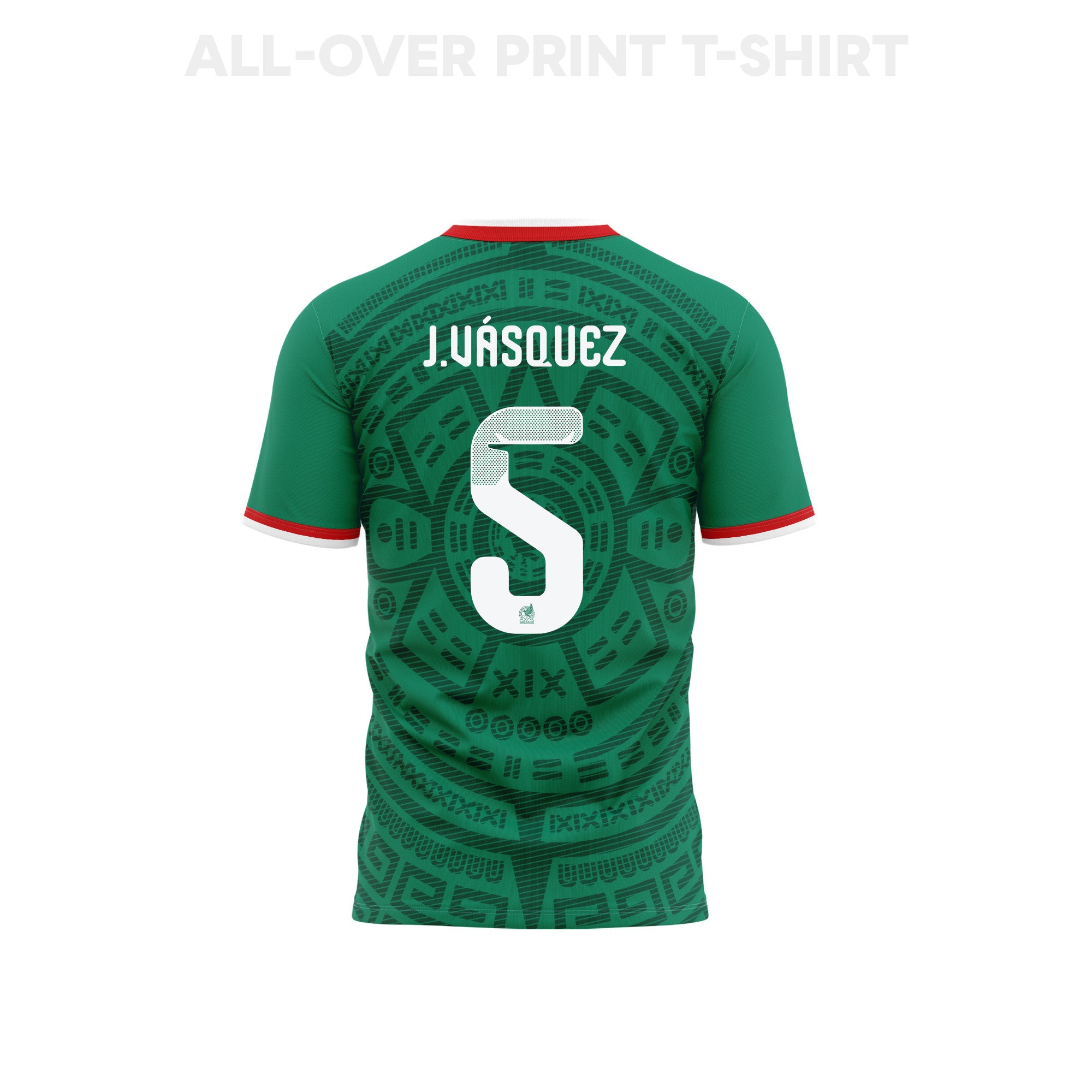 Johan Vásquez 5 Youth Mexico 2026 Home 3D T-shirt Fully Printed – Green