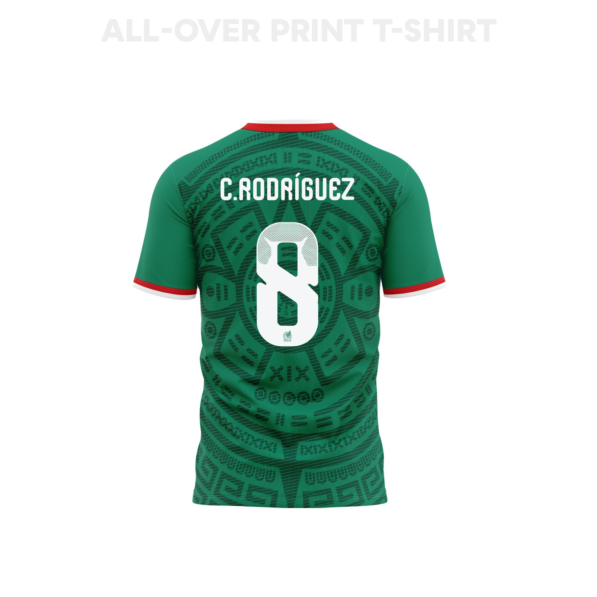 Carlos Rodríguez 8 Youth Mexico 2026 Home 3D T-shirt Fully Printed – Green