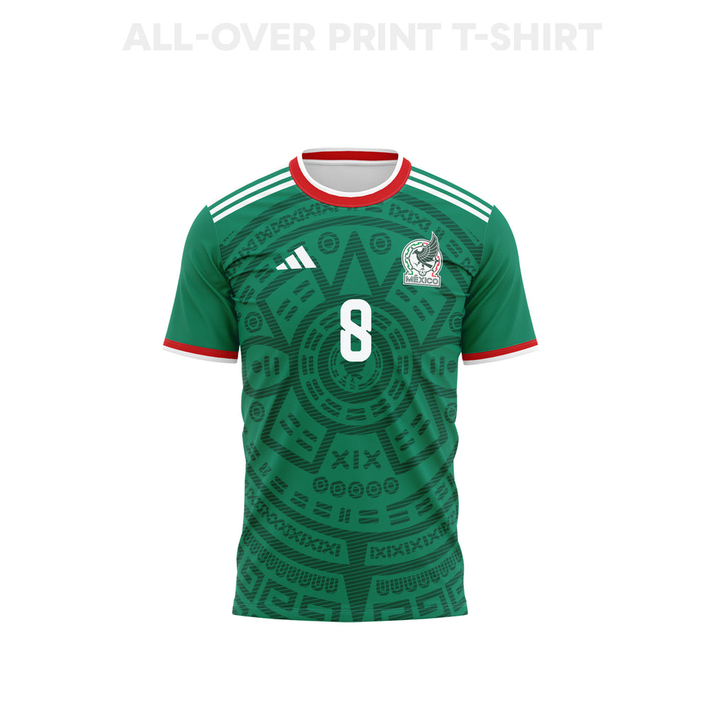 Carlos Rodríguez 8 Youth Mexico 2026 Home 3D T-shirt Fully Printed – Green