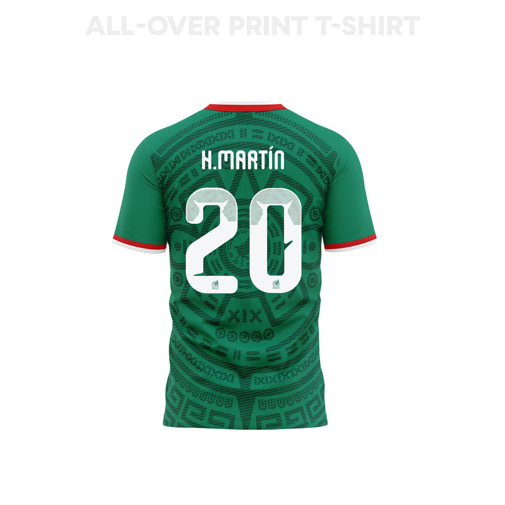 Henry Martín 20 Youth Mexico 2026 Home 3D T-shirt Fully Printed – Green