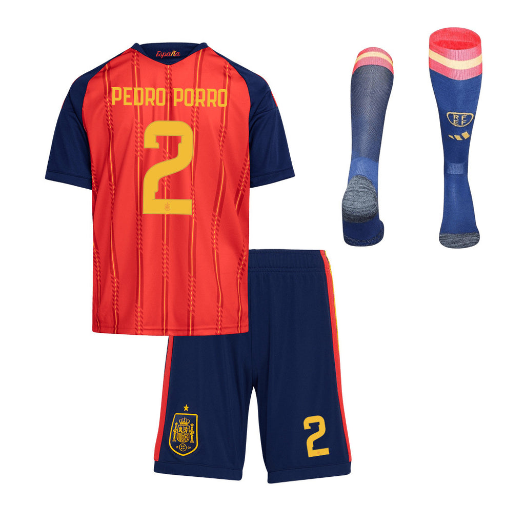 Pedro Porro 2 Spain 2026 Home Men Kit Set – Red