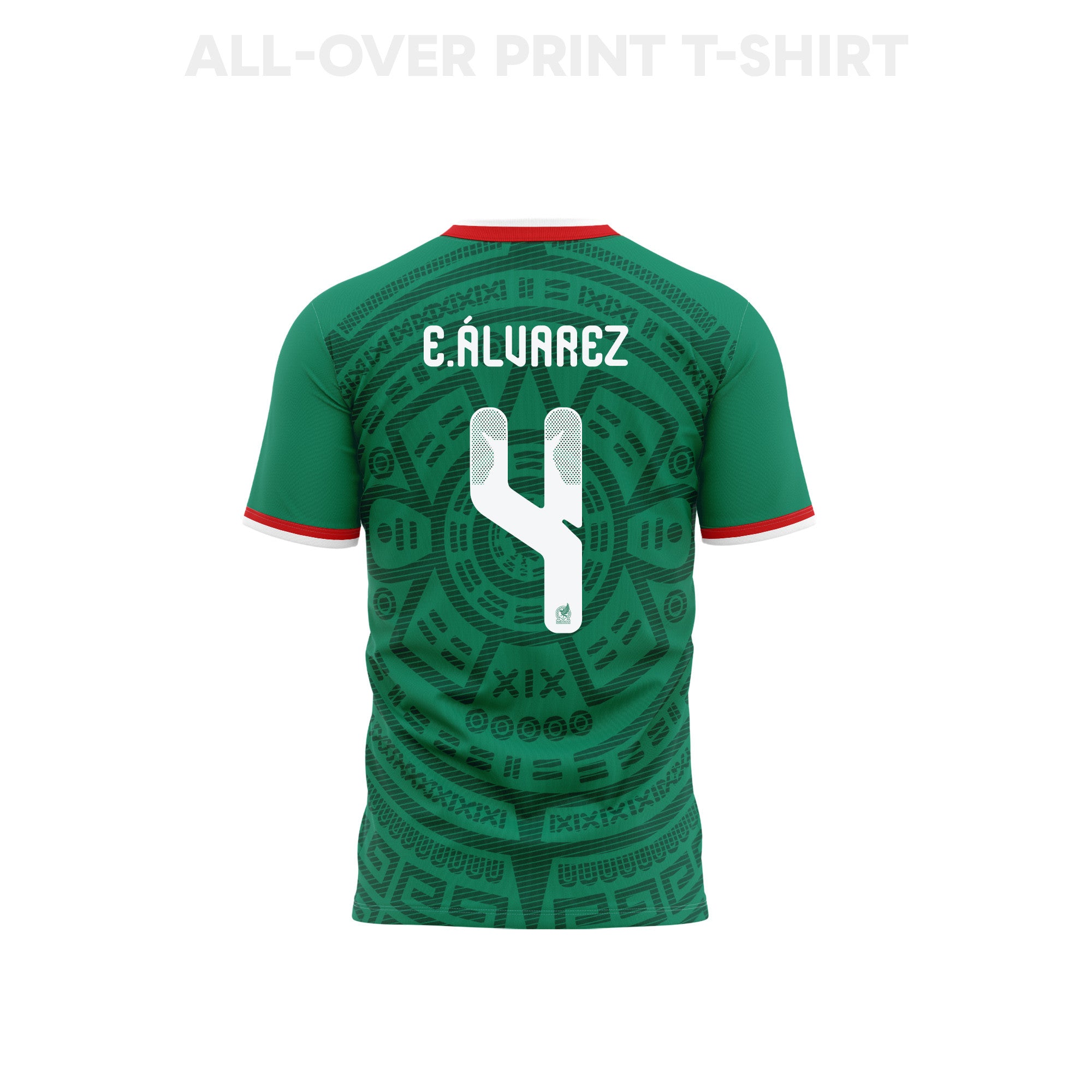 Edson Álvarez 4 Youth Mexico 2026 Home 3D T-shirt Fully Printed – Green