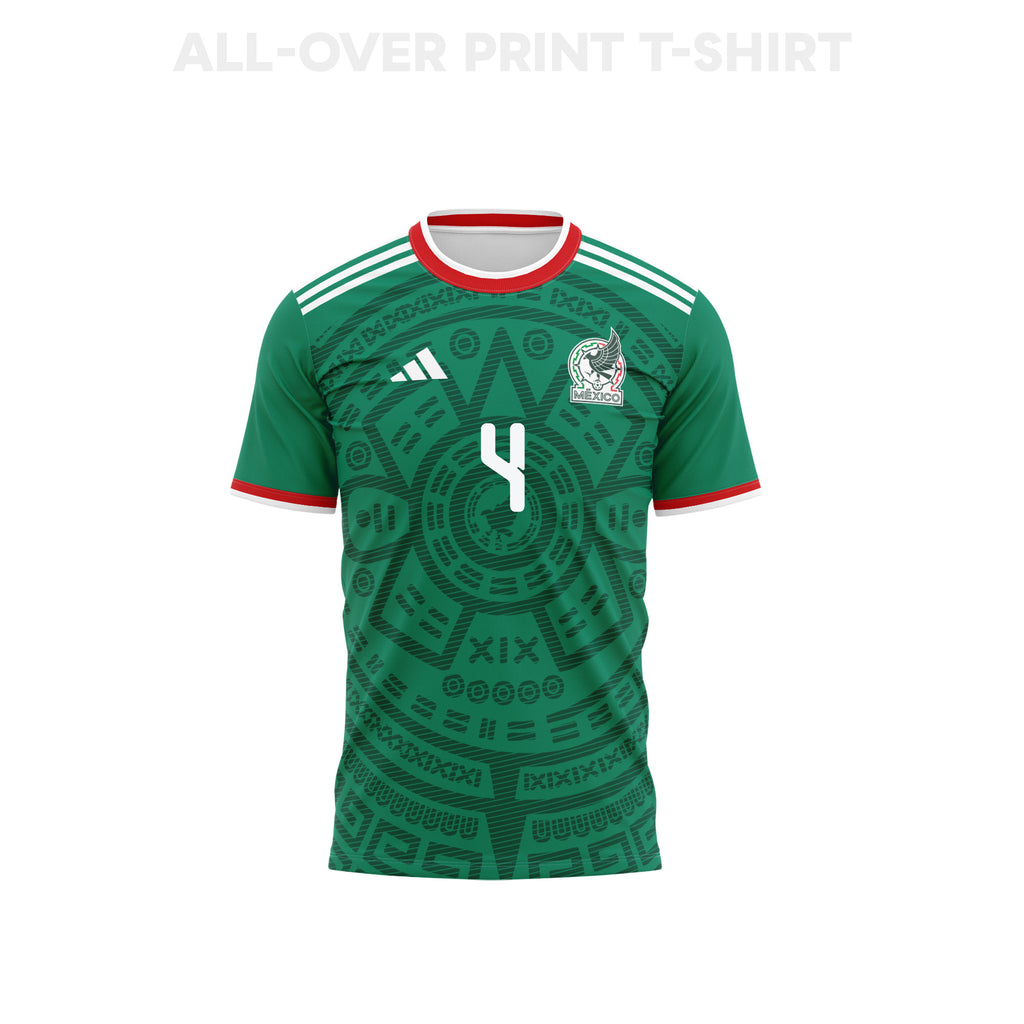 Edson Álvarez 4 Youth Mexico 2026 Home 3D T-shirt Fully Printed – Green