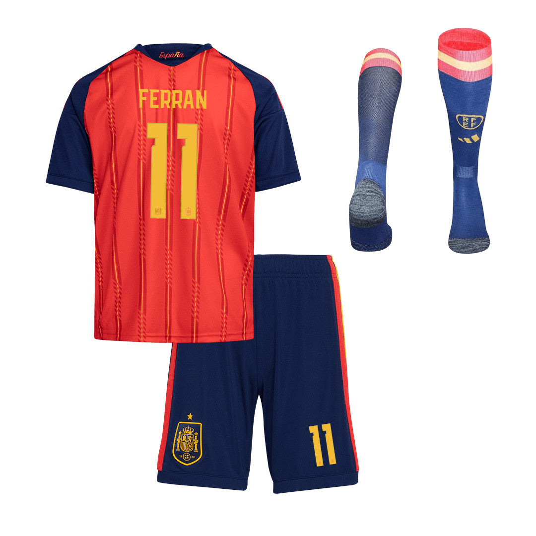 Ferran Torres 11 Spain 2026 Home Men Kit Set – Red