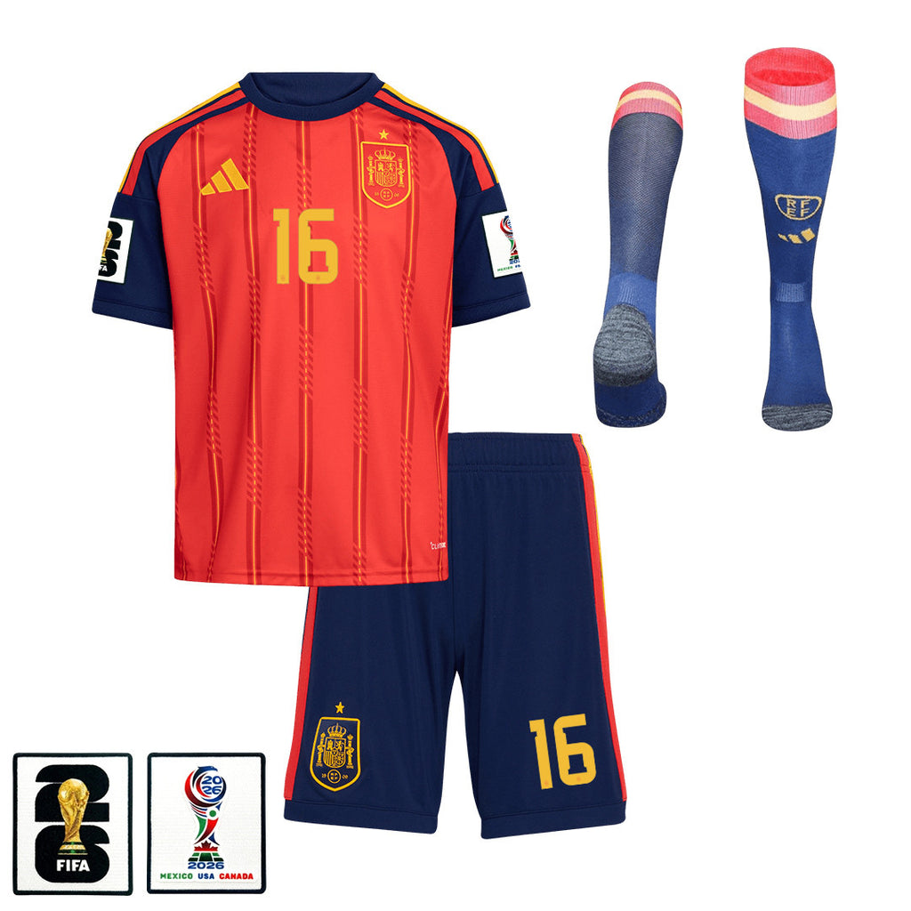 Alex Baena 16 Spain 2026 Home Men Kit Set – Red