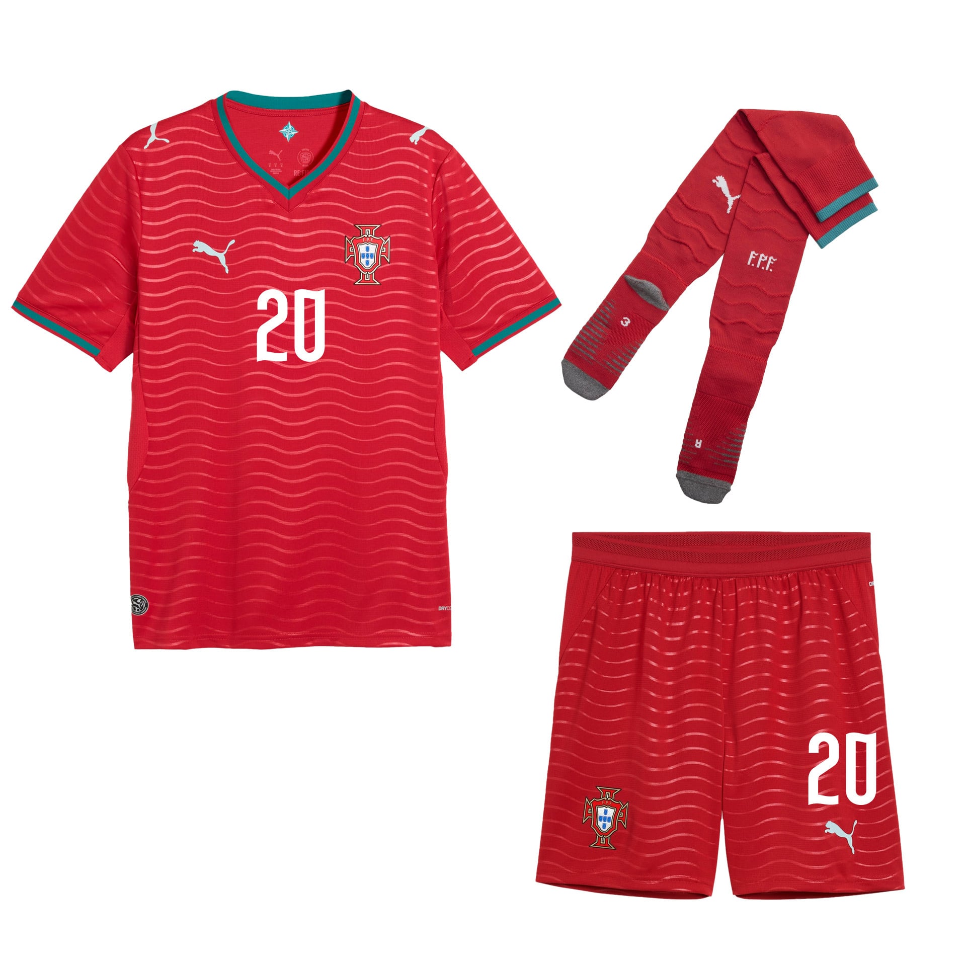 João Cancelo 20 Portugal 2026 Home Men Kit Set – Red