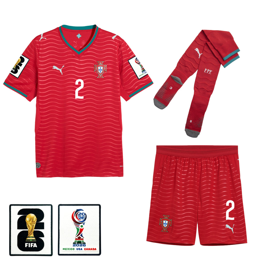 Nélson Semedo 2 Portugal 2026 Home Men Kit Set – Red