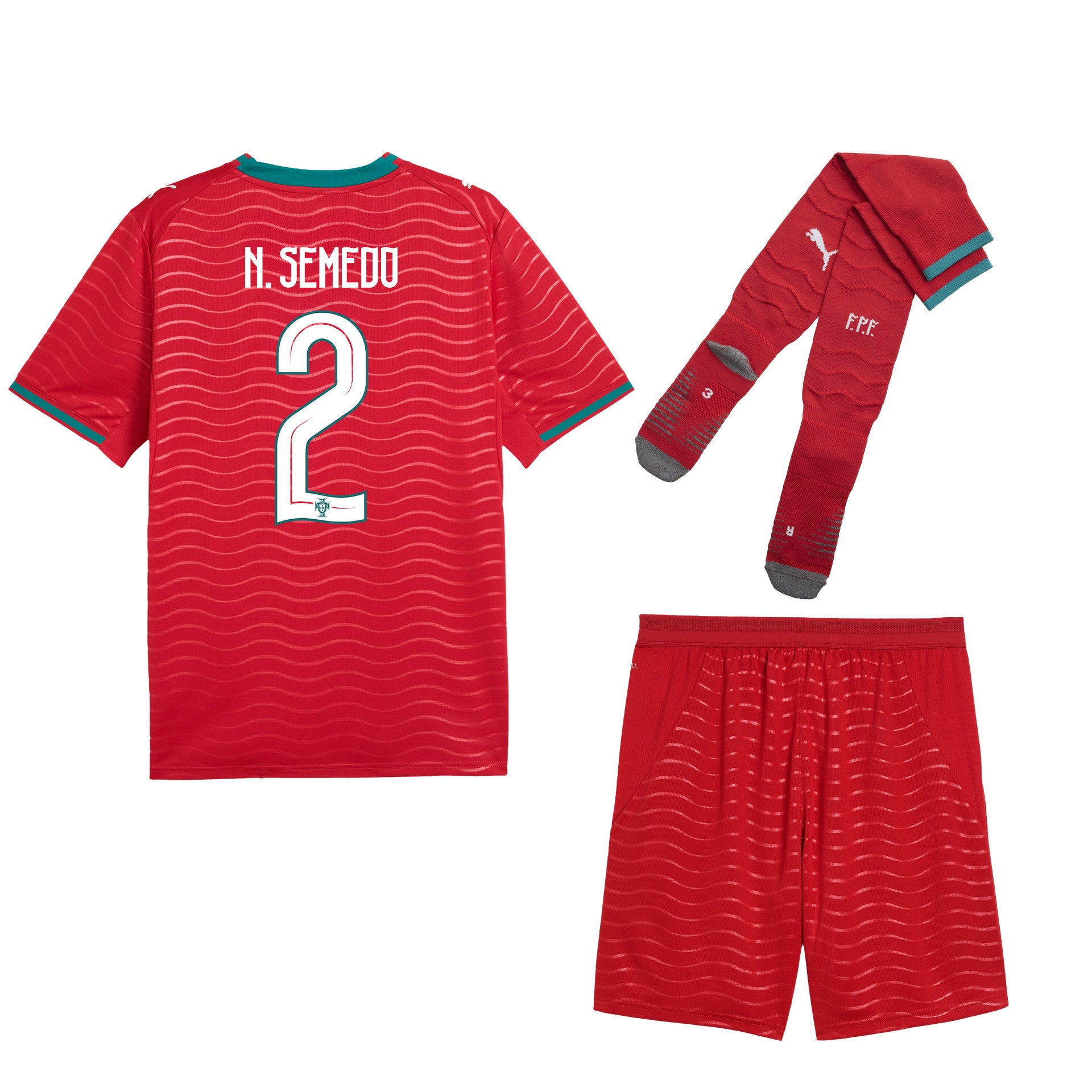 Nélson Semedo 2 Portugal 2026 Home Men Kit Set – Red