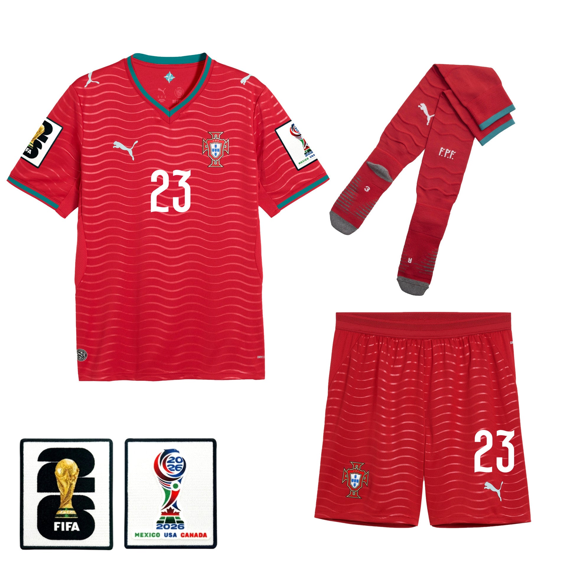 Vitinha 23 Portugal 2026 Home Men Kit Set – Red