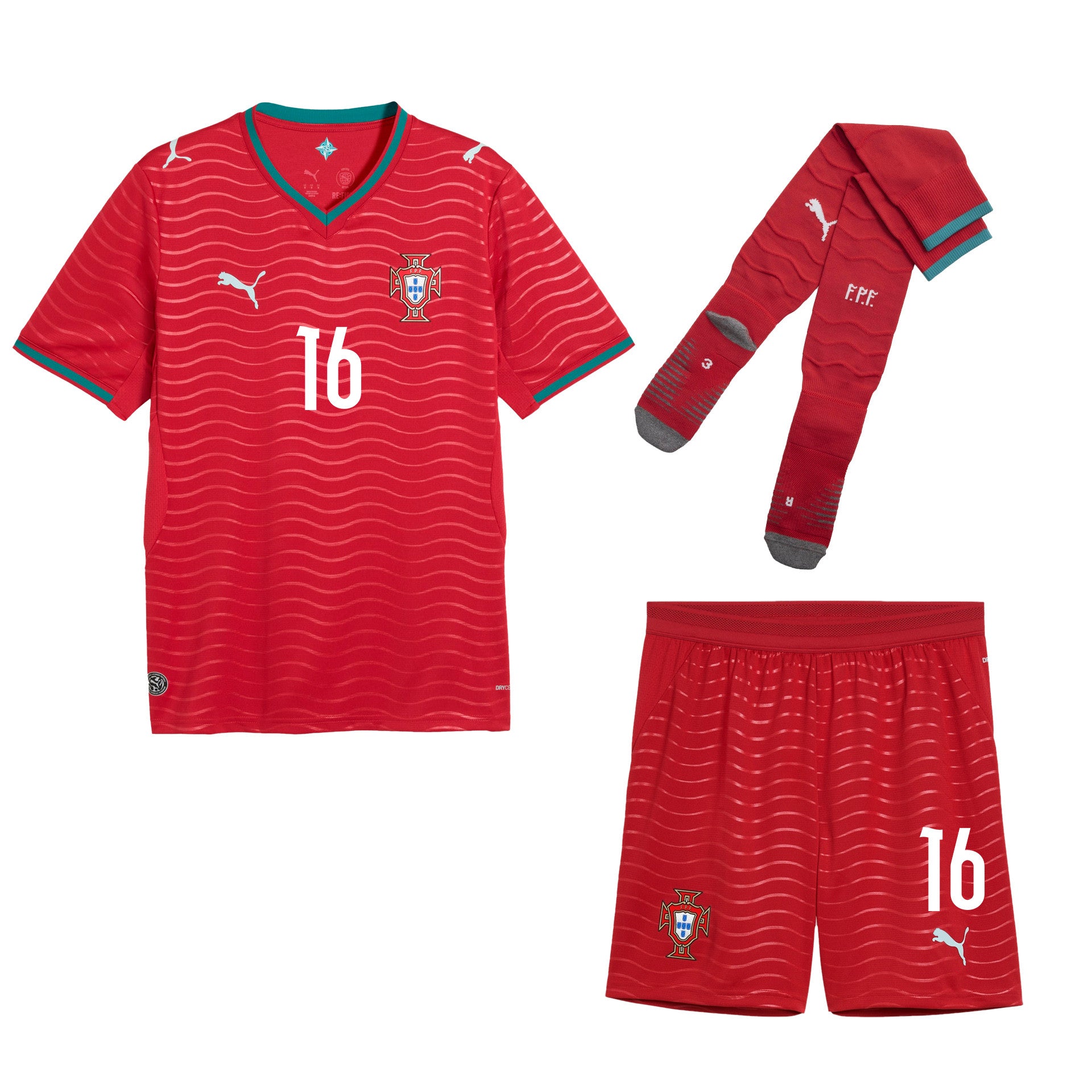 Francisco Trincão 16 Portugal 2026 Home Men Kit Set – Red