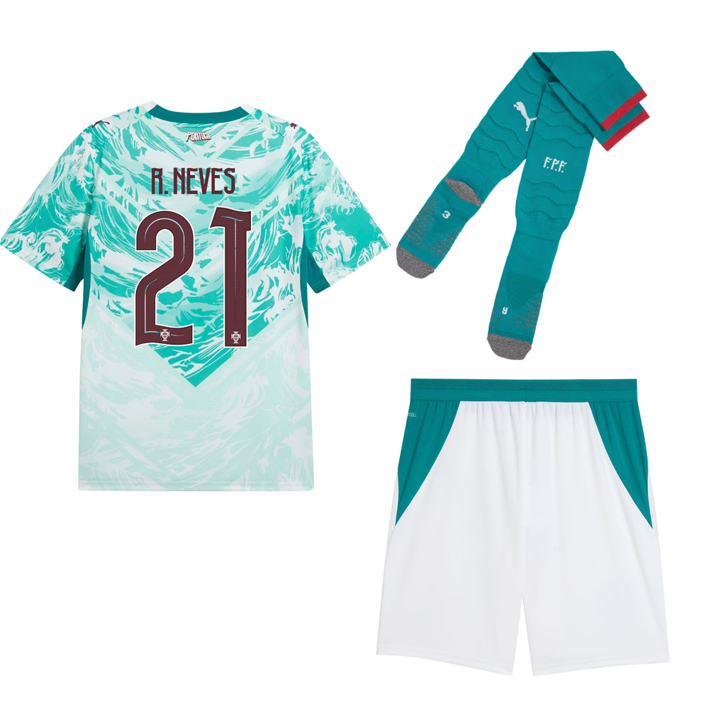 Rúben Neves 21 Portugal 2026 Away Men Kit Set – White