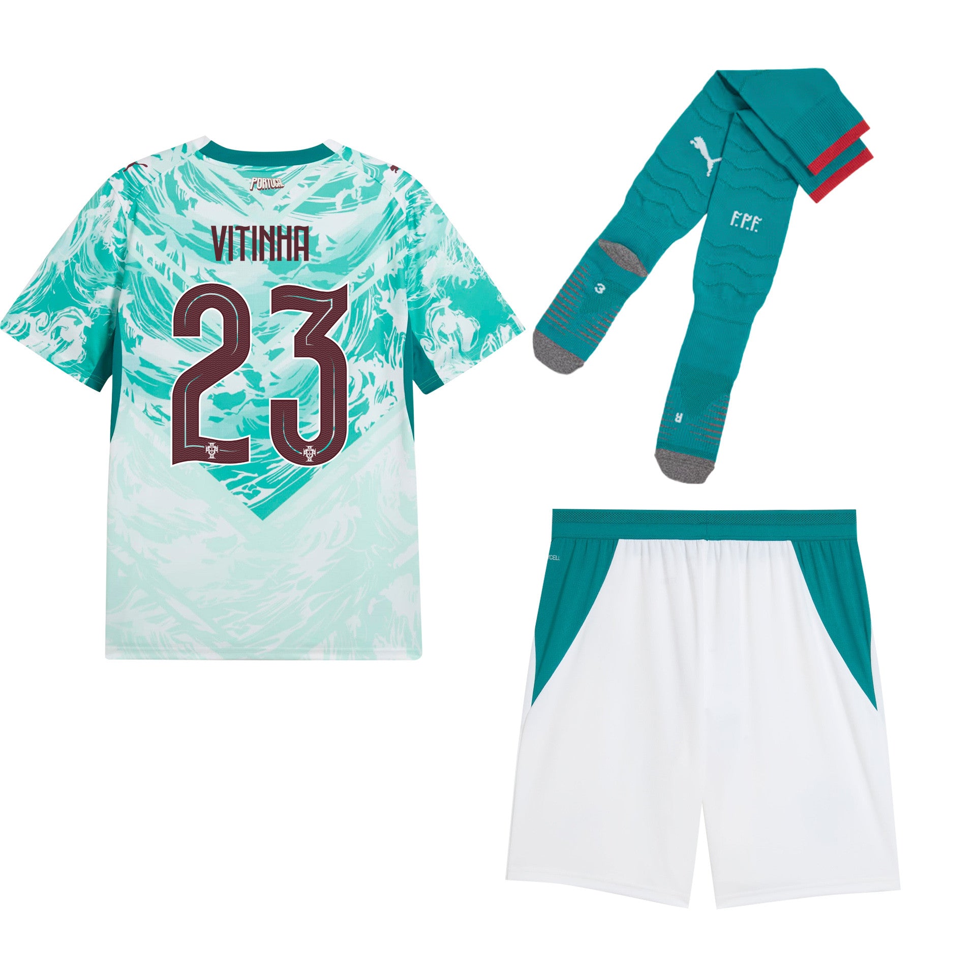 Vitinha 23 Portugal 2026 Away Men Kit Set – White
