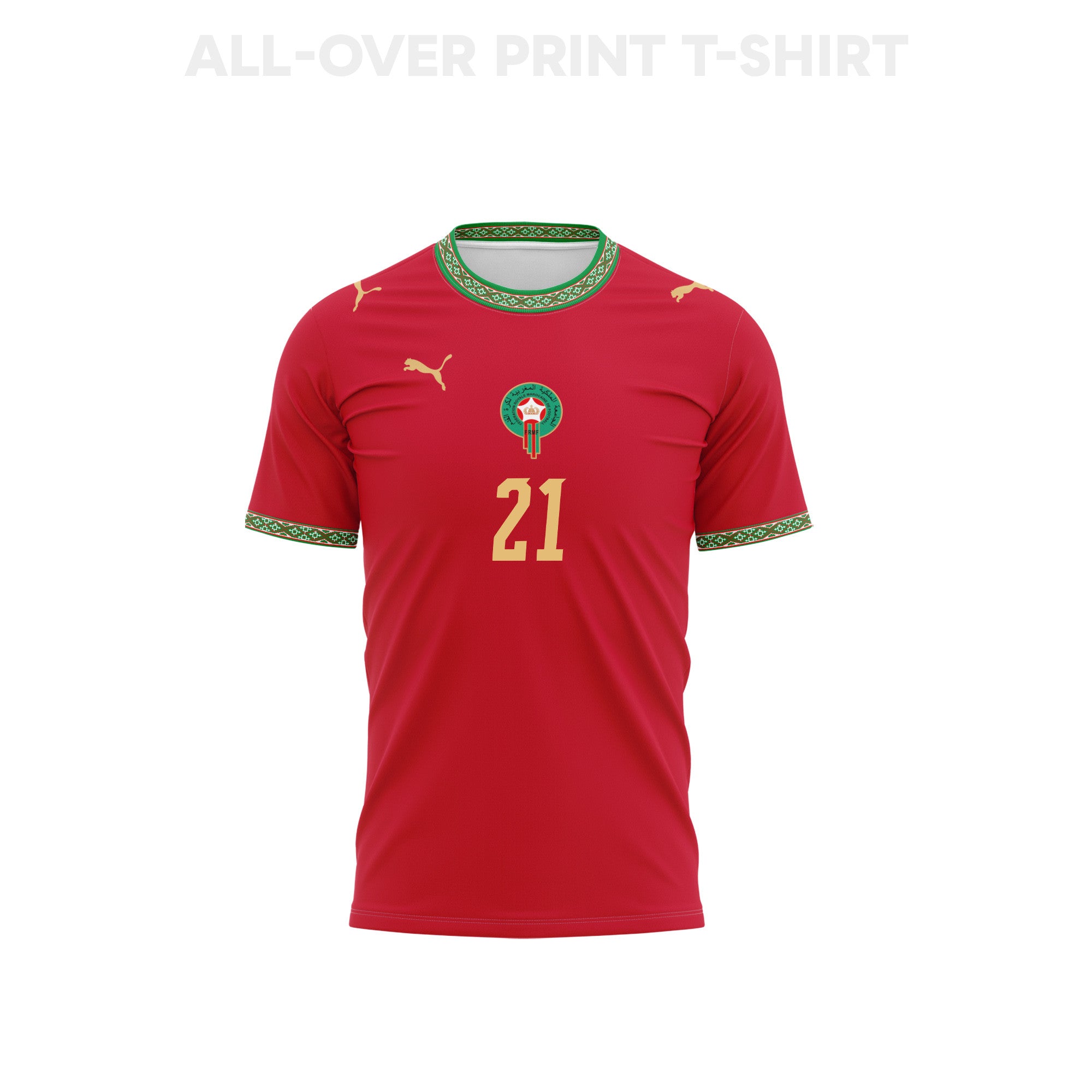 Hamza Igmane 21 Morocco 2026 Home 3D T-Shirt Fully Printed – Unisex, Red