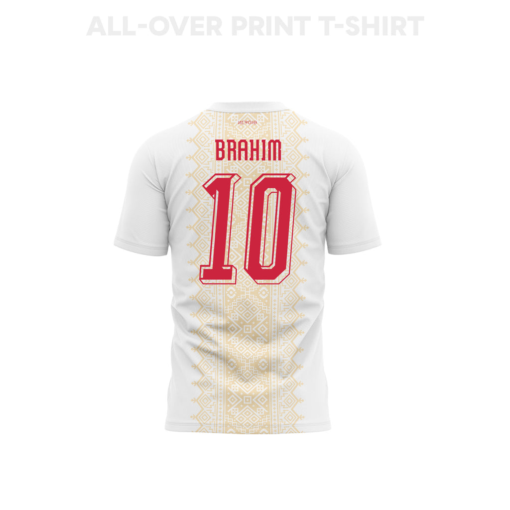 Brahim Díaz 10 Youth Morocco 2026 Away 3D T-shirt Fully Printed – White