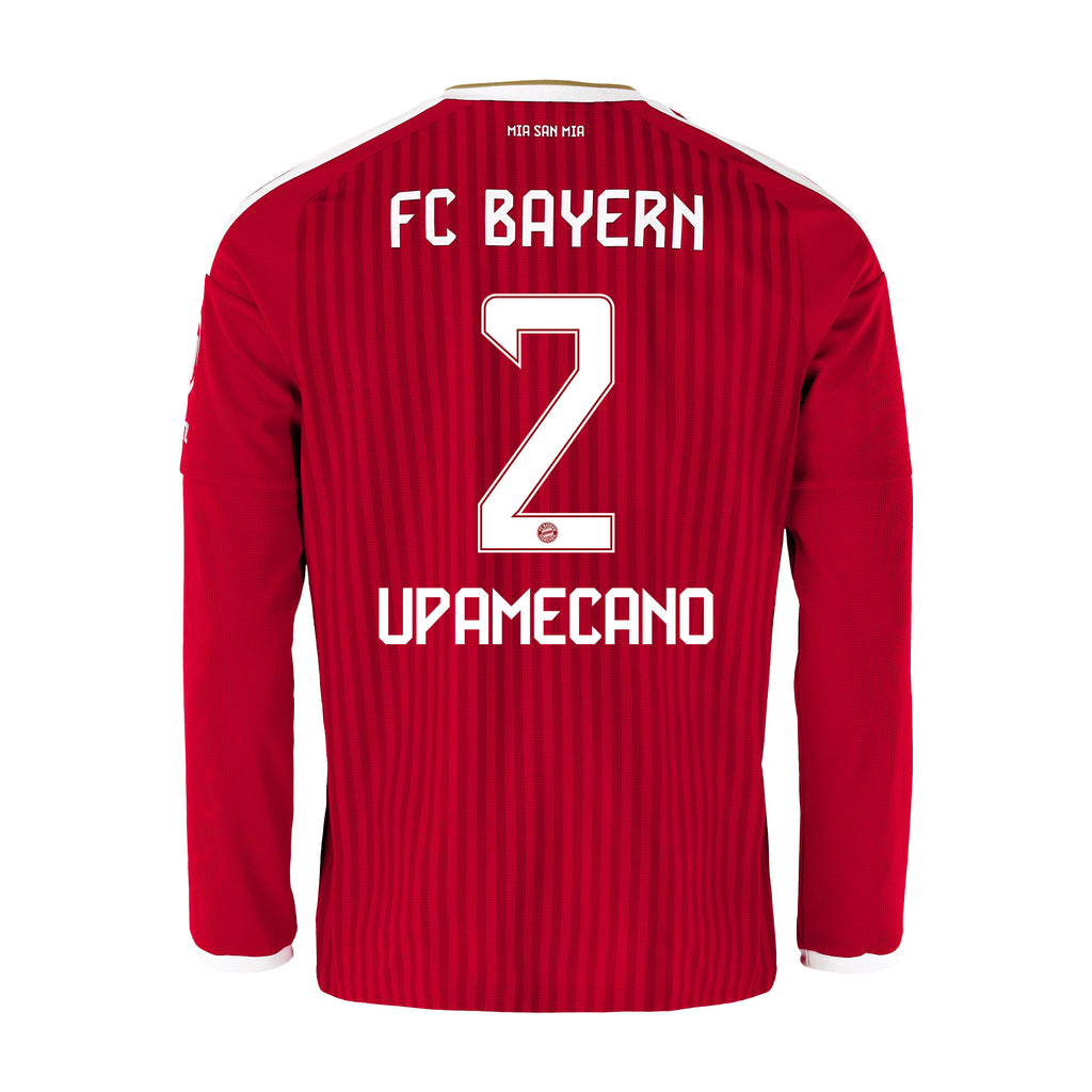 Dayot Upamecano 2 Bayern Munich 2026/27 Home Men Long Sleeve Jersey - Red