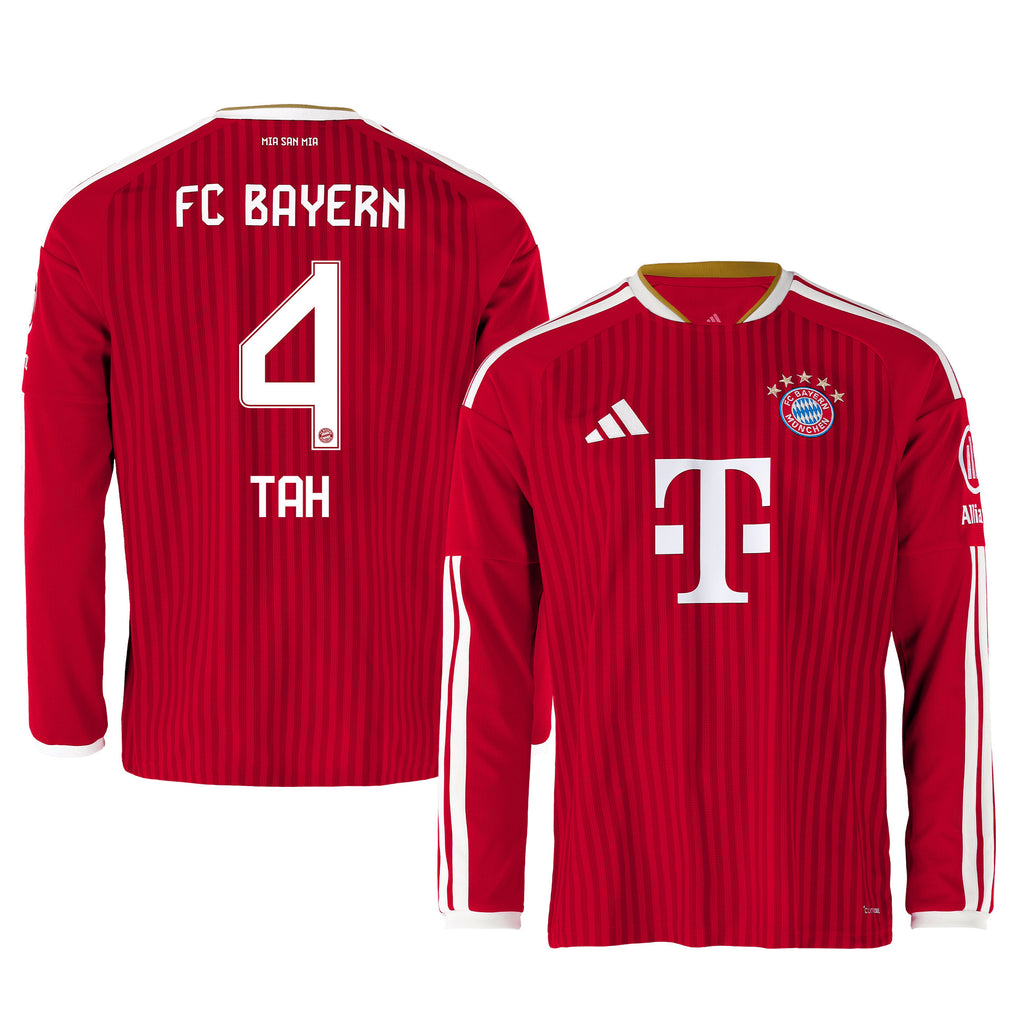 Jonathan Tah 4 Bayern Munich 2026/27 Home Men Long Sleeve Jersey - Red