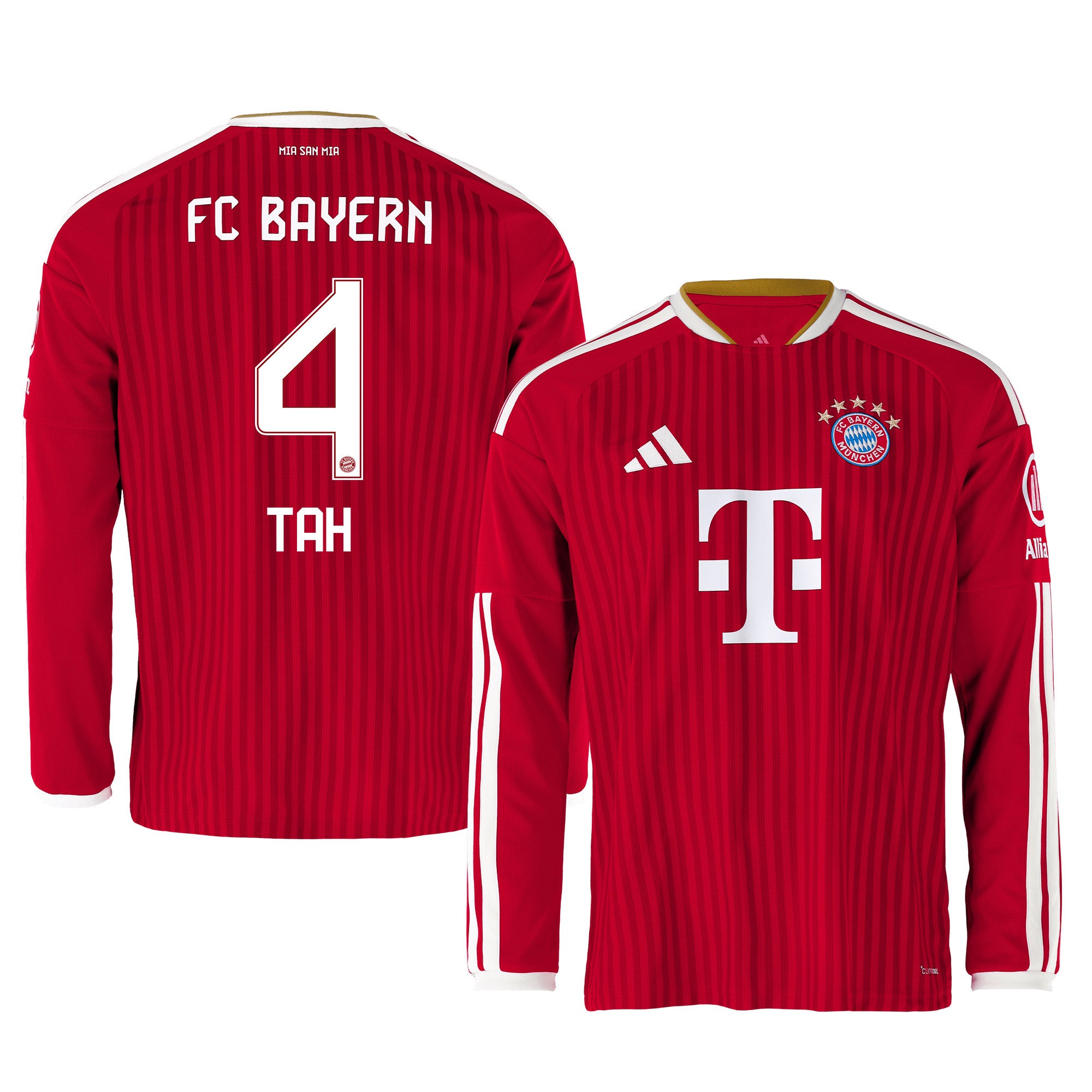 Jonathan Tah 4 Bayern Munich 2026/27 Home Men Long Sleeve Jersey - Red