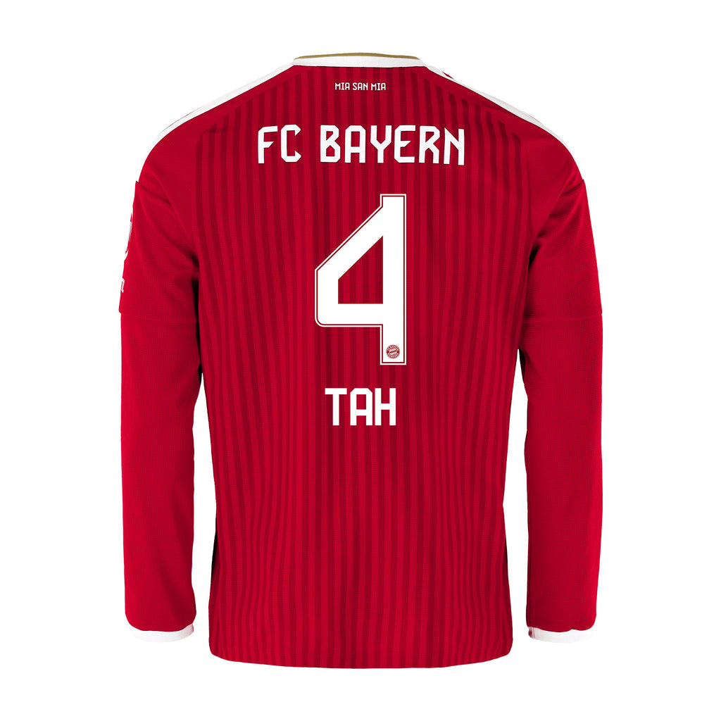 Jonathan Tah 4 Bayern Munich 2026/27 Home Men Long Sleeve Jersey - Red