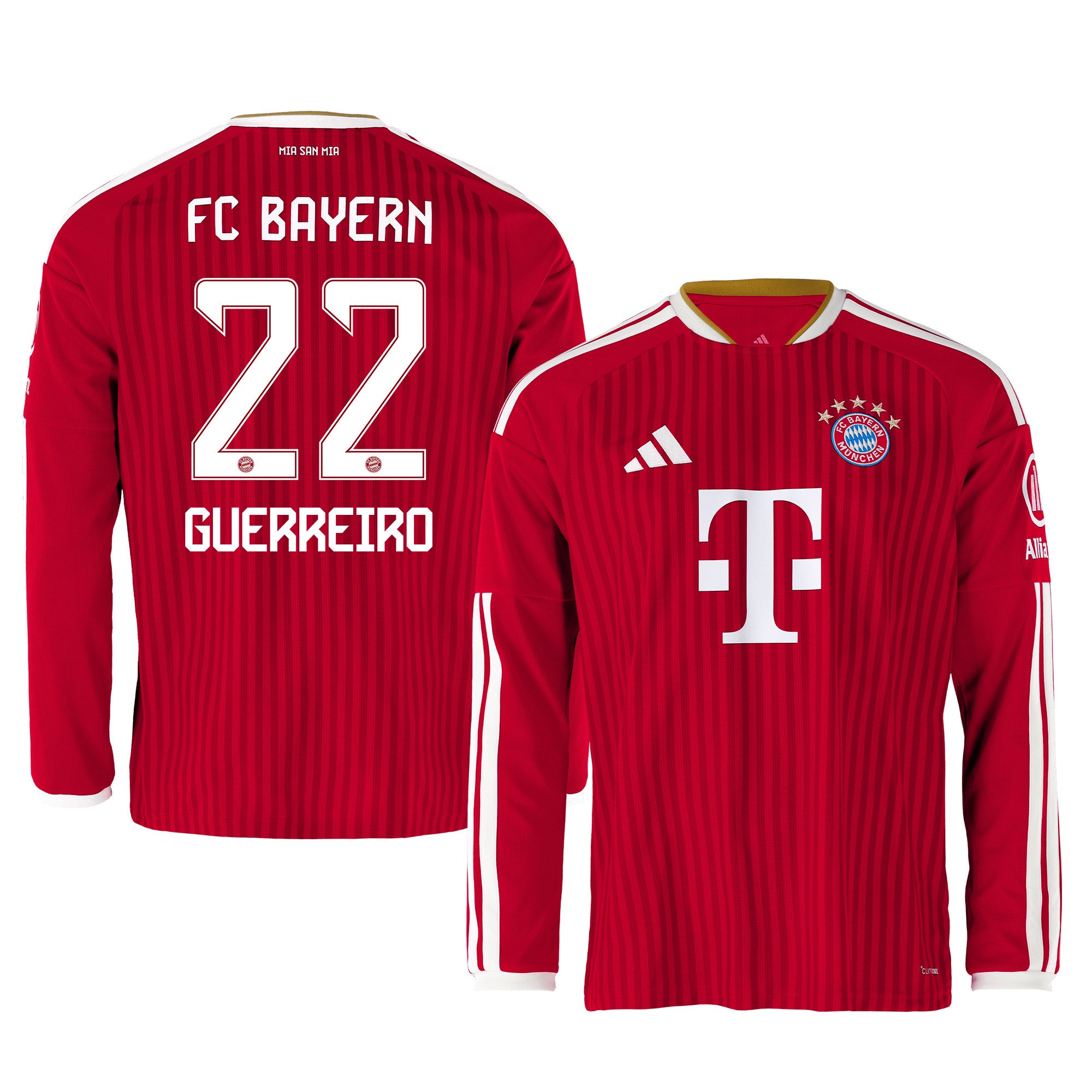 Raphaël Guerreiro 22 Bayern Munich 2026/27 Home Men Long Sleeve Jersey - Red