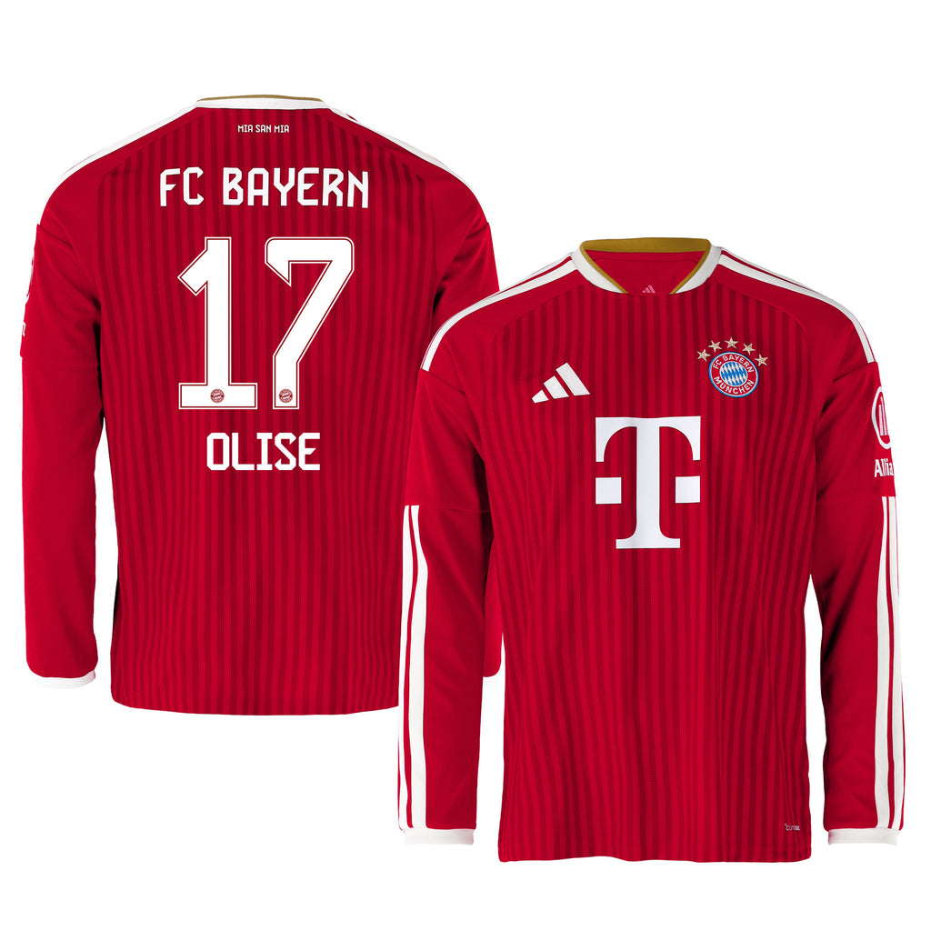 Michael Olise 17 Bayern Munich 2026/27 Home Men Long Sleeve Jersey - Red