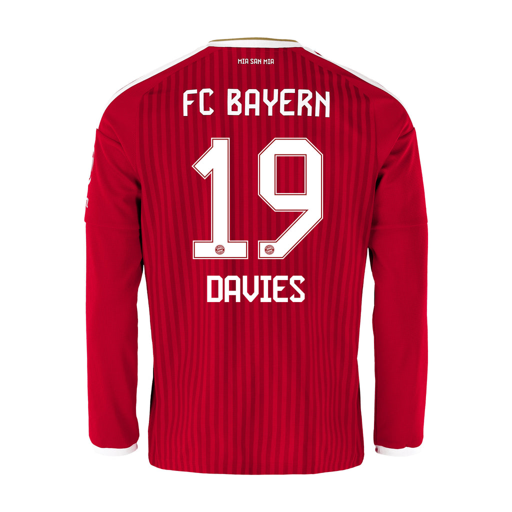 Alphonso Davies 19 Bayern Munich 2026/27 Home Men Long Sleeve Jersey - Red
