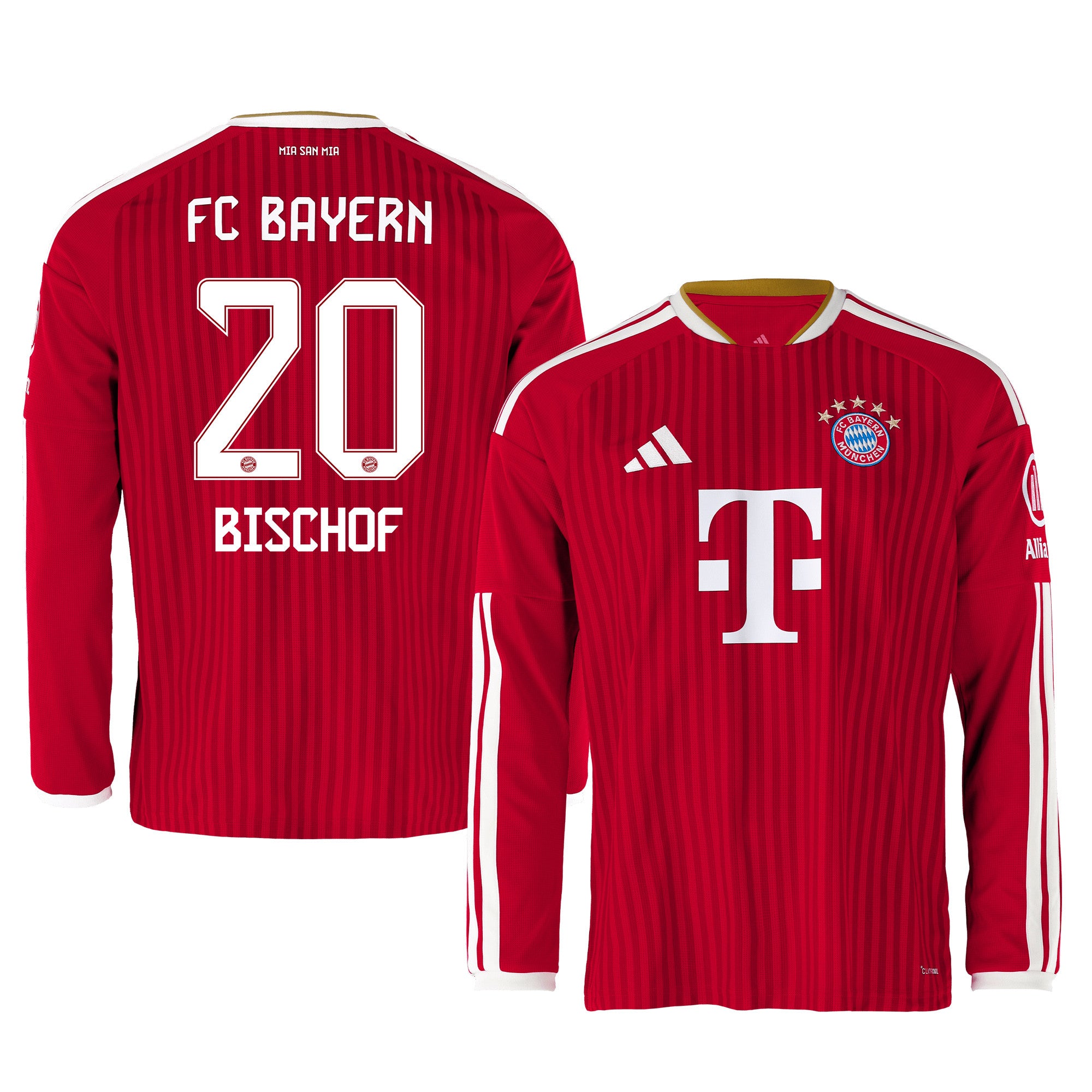 Tom Bischof 20 Bayern Munich 2026/27 Home Men Long Sleeve Jersey - Red