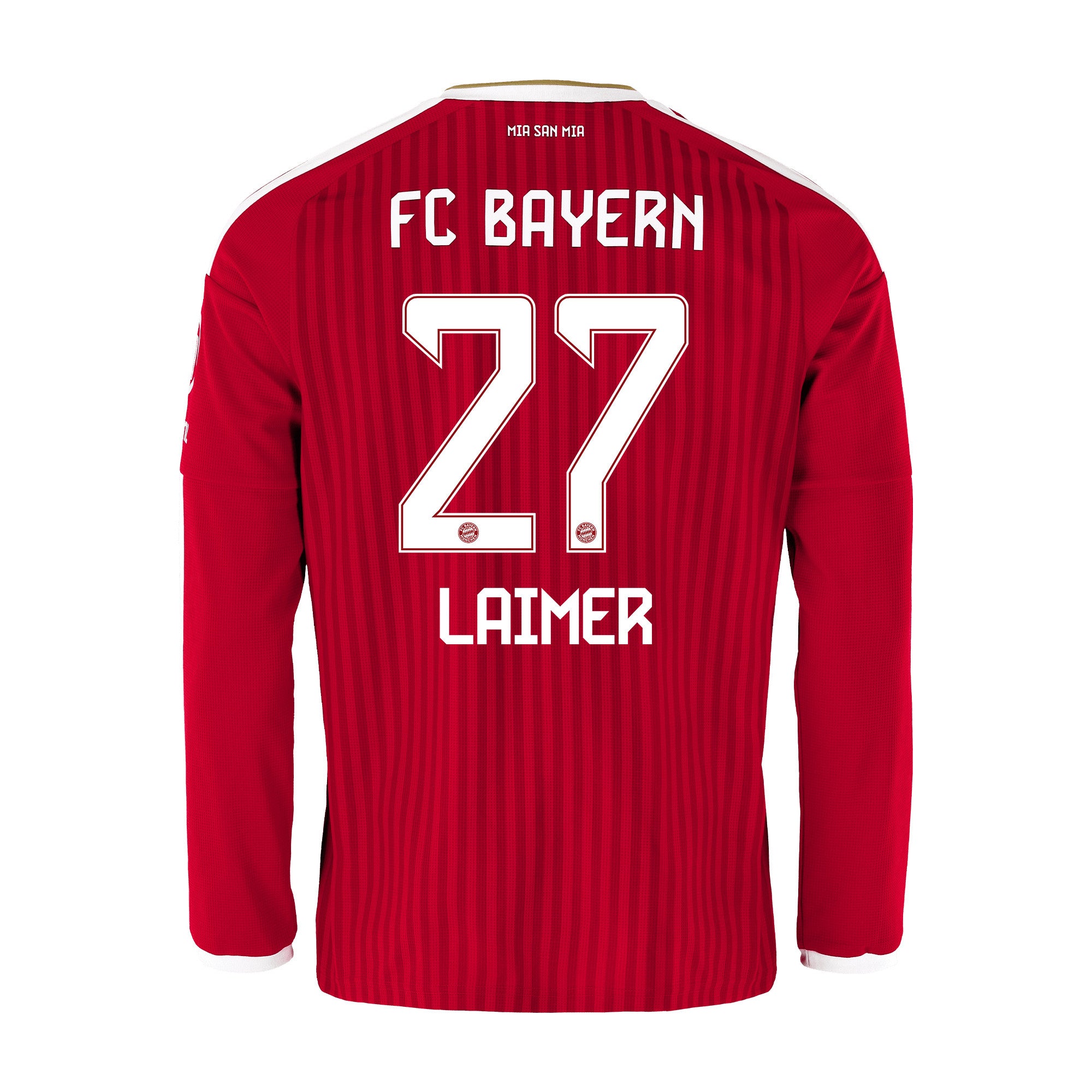 Konrad Laimer 27 Bayern Munich 2026/27 Home Men Long Sleeve Jersey - Red