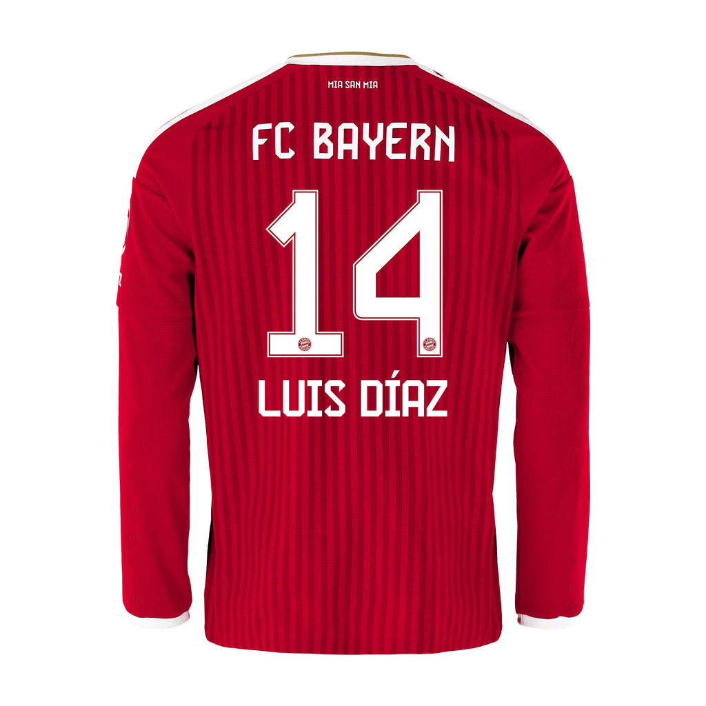 Luis Díaz 14 Bayern Munich 2026/27 Home Men Long Sleeve Jersey - Red