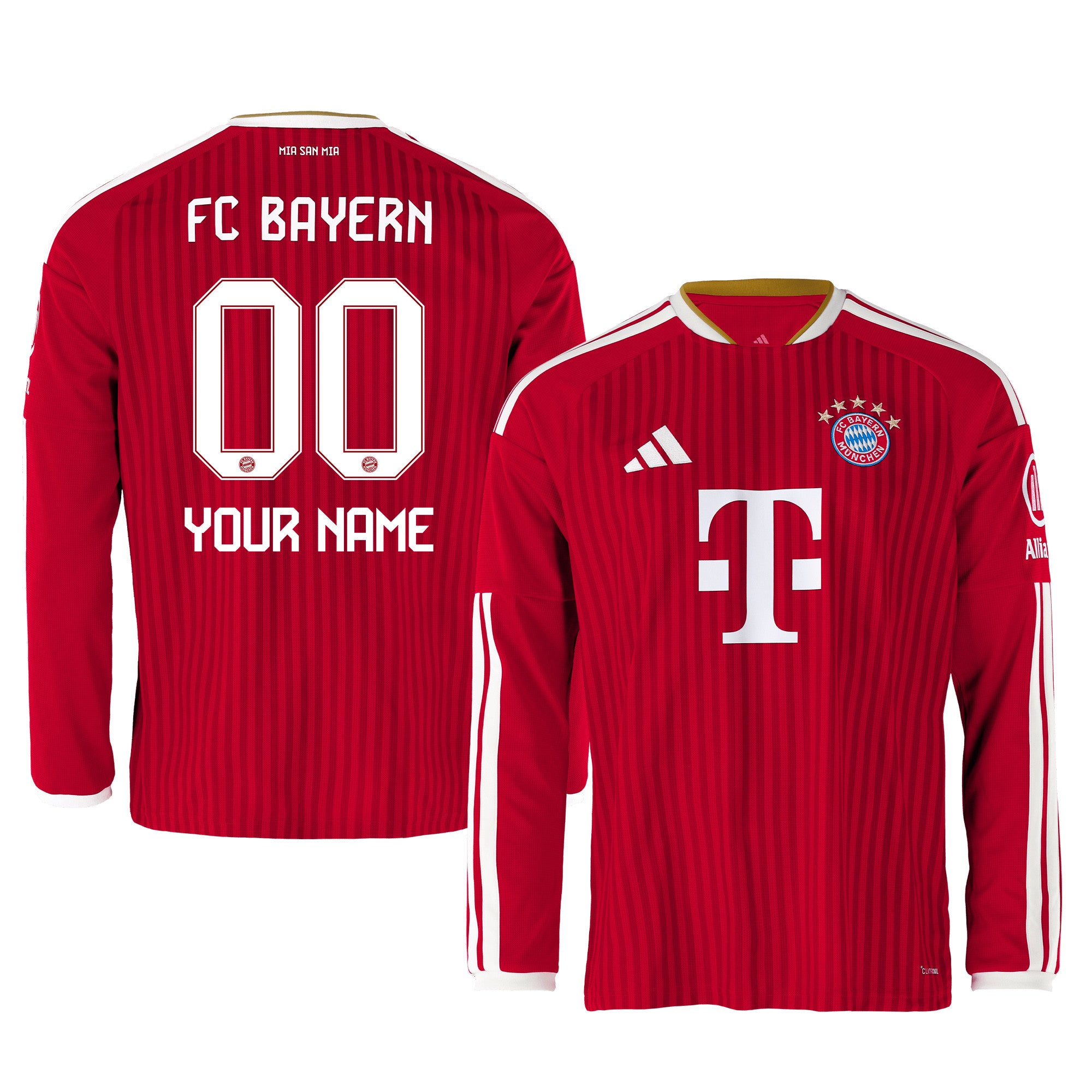 Bayern Munich 2026/27 Home Men Long Sleeve Jersey - Personalized - Red