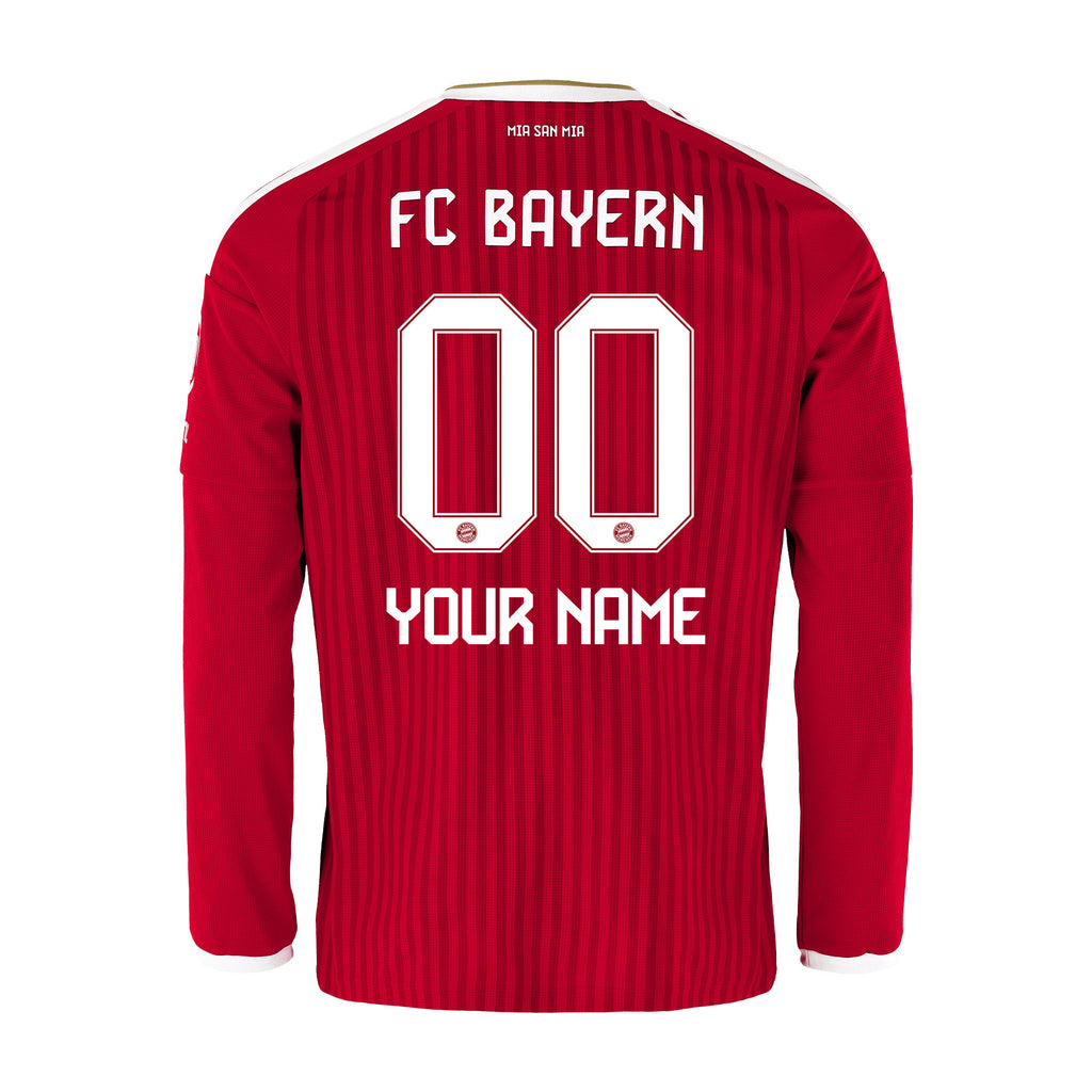 Bayern Munich 2026/27 Home Men Long Sleeve Jersey - Personalized - Red
