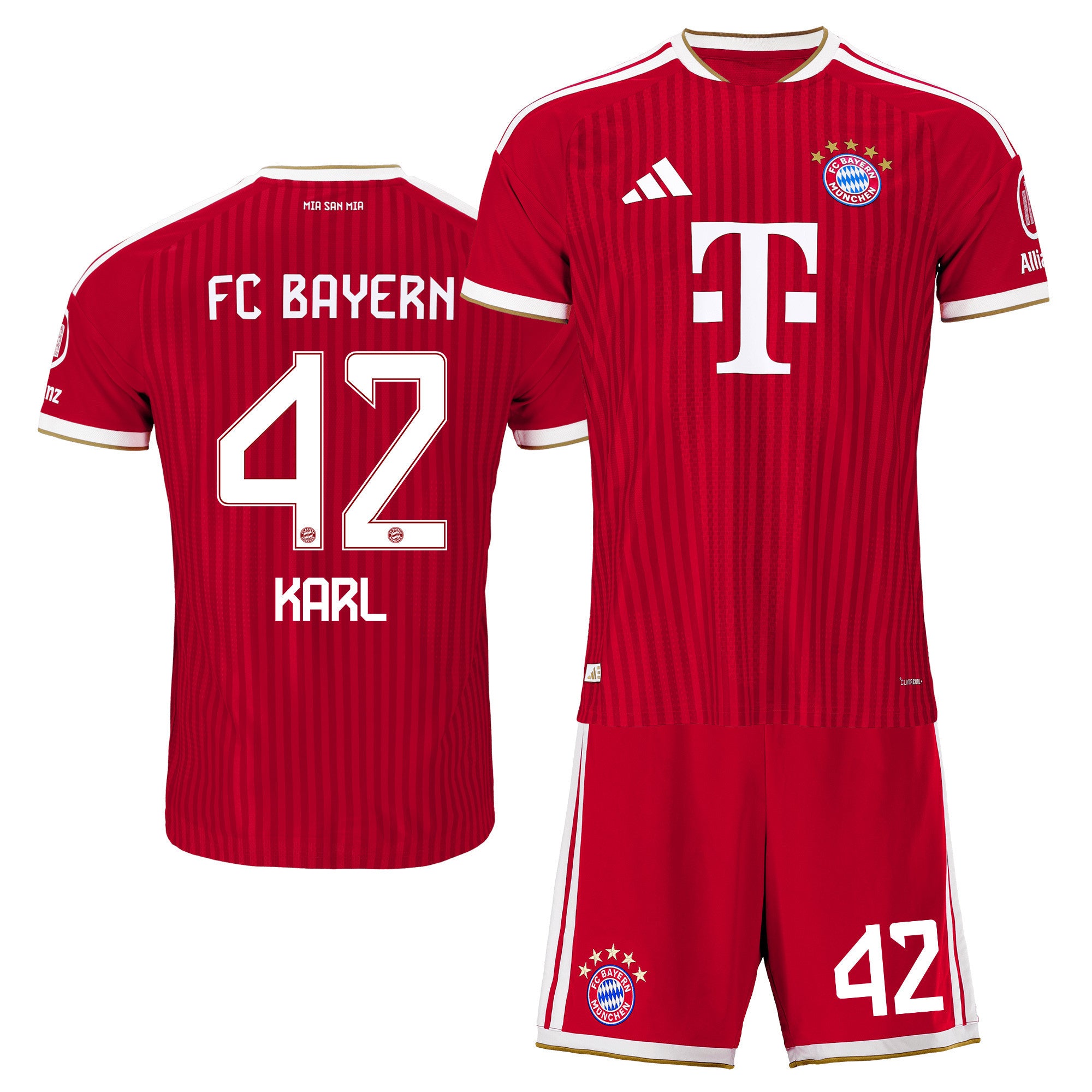 Lennart Karl 42 Bayern Munich 2026/27 Home Men Jersey & Shorts Set – Red