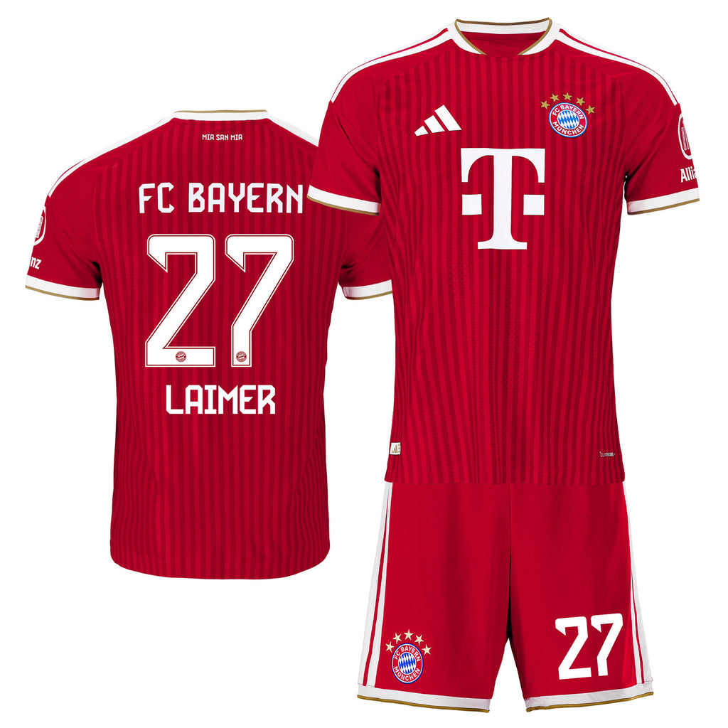 Konrad Laimer 27 Bayern Munich 2026/27 Home Men Jersey & Shorts Set – Red