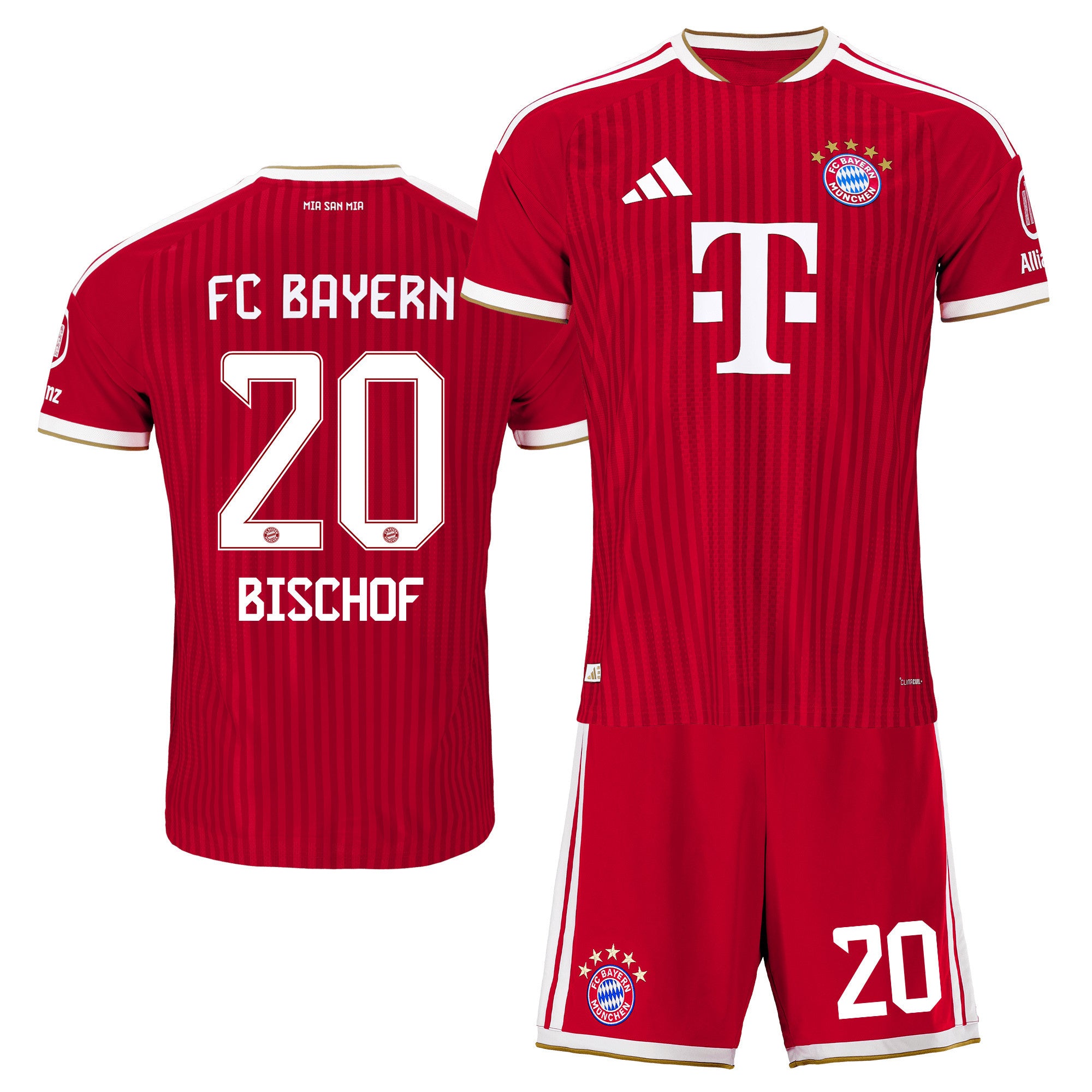 Tom Bischof 20 Bayern Munich 2026/27 Home Men Jersey & Shorts Set – Red