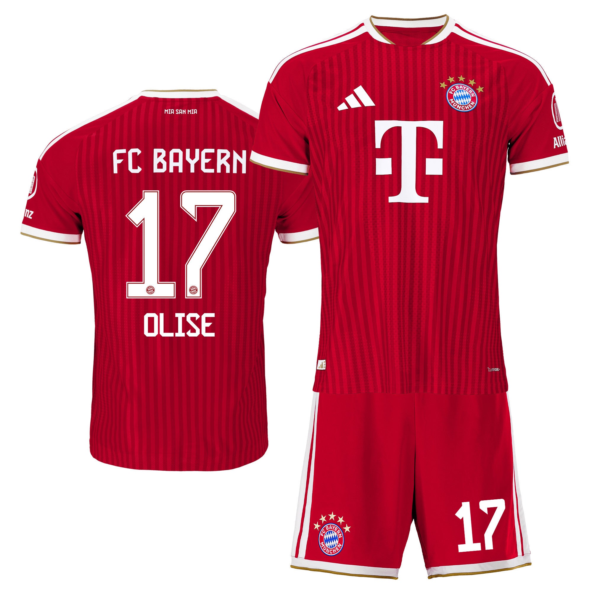 Michael Olise 17 Bayern Munich 2026/27 Home Men Jersey & Shorts Set – Red