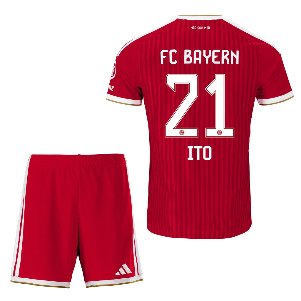 Hiroki Ito 21 Bayern Munich 2026/27 Youth Home Jersey & Shorts Set - Red